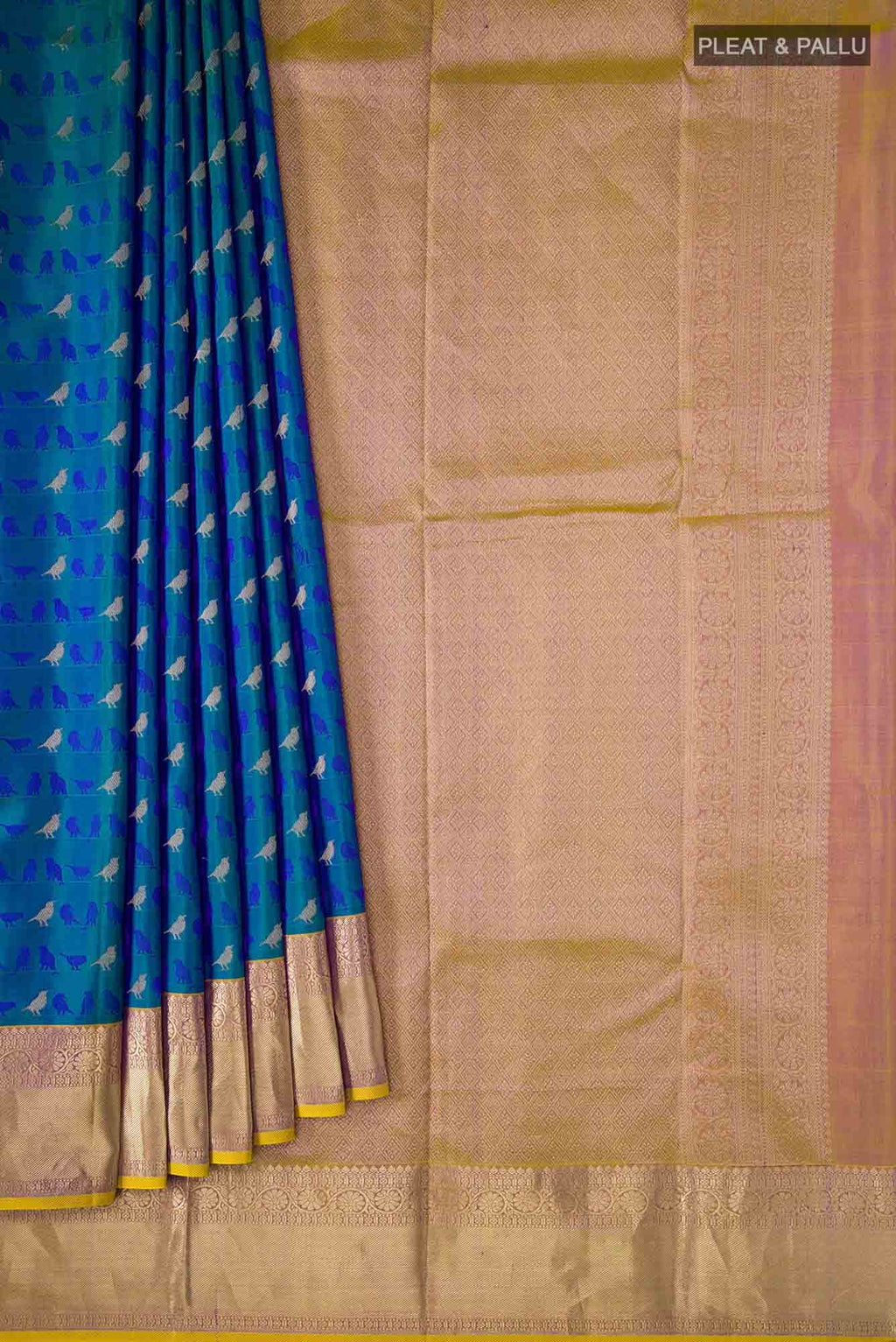 Blue Kanchipuram Silk Saree