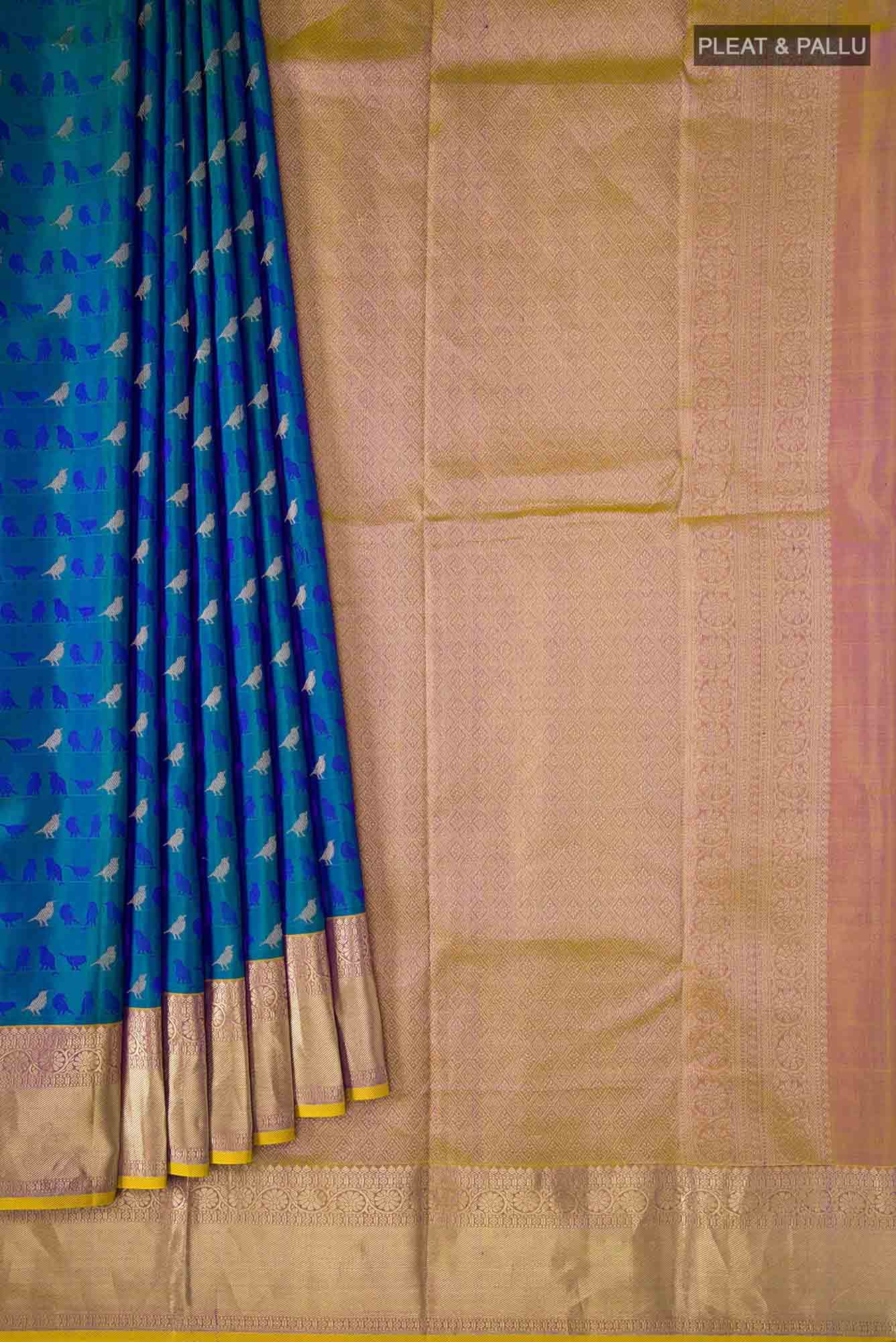 Blue Kanchipuram Silk Saree