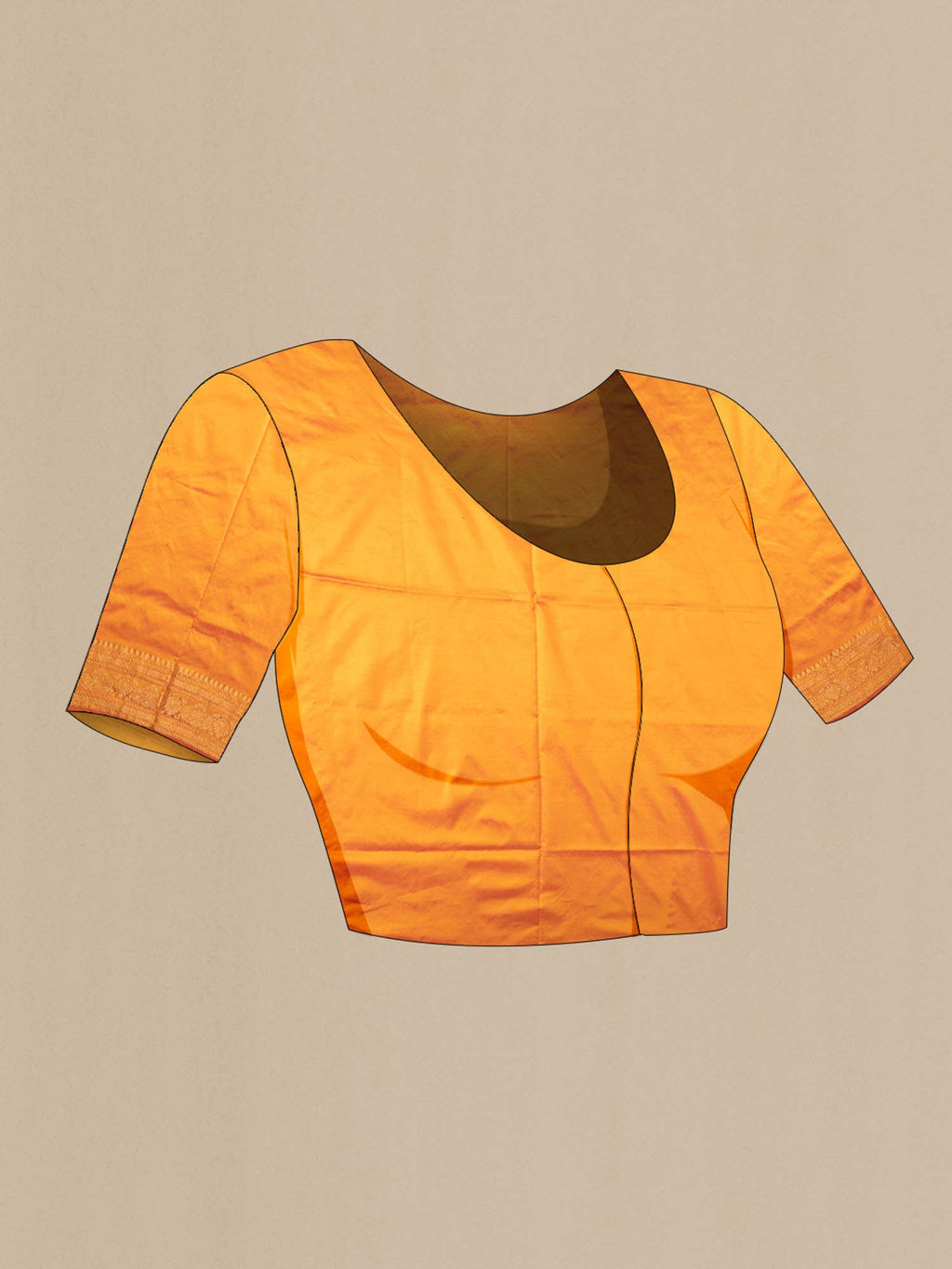 Orange Banarasi Katan Silk Saree