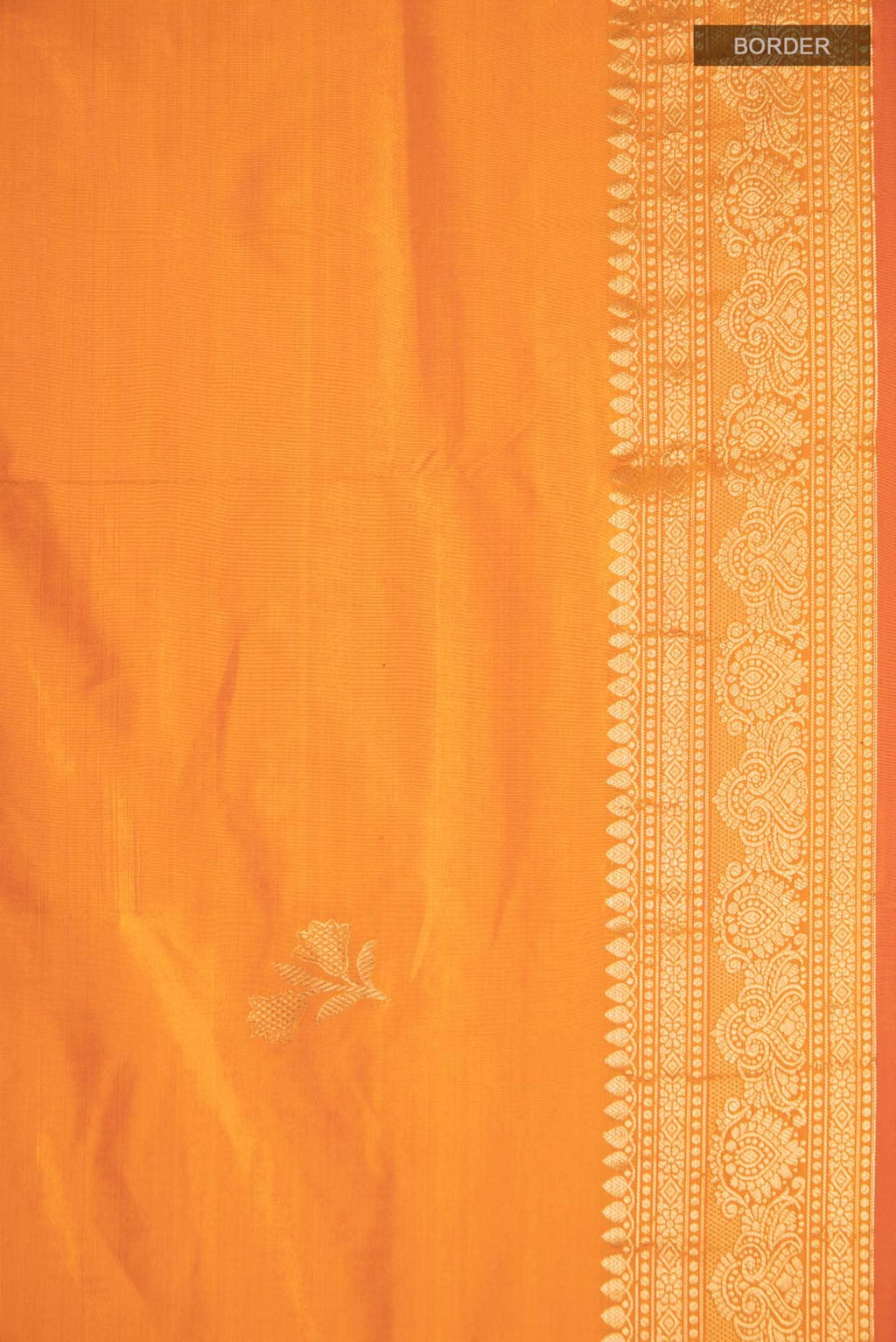 Orange Banarasi Katan Silk Saree