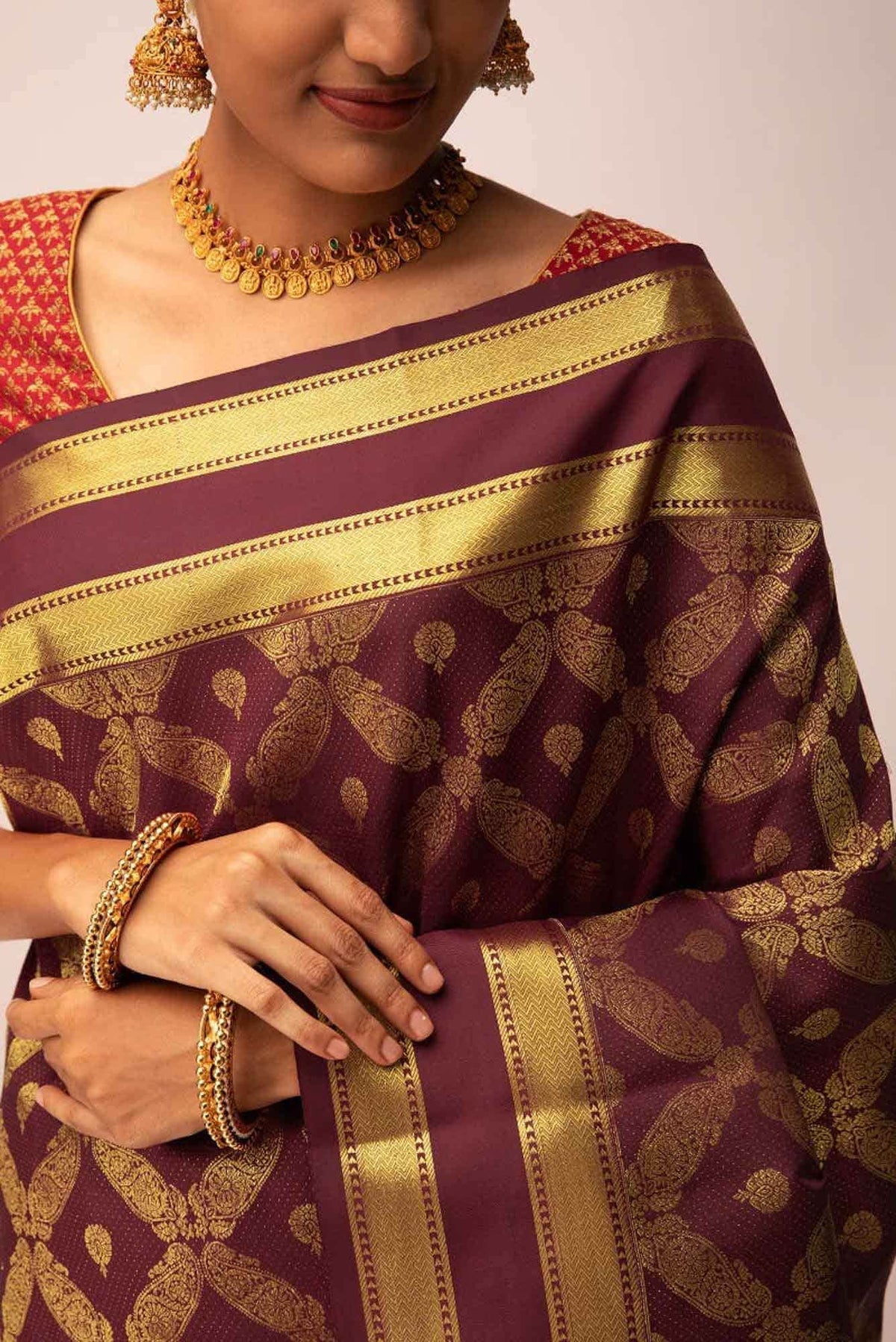 Shobita - Araku Red Kanchipuram Silk Saree