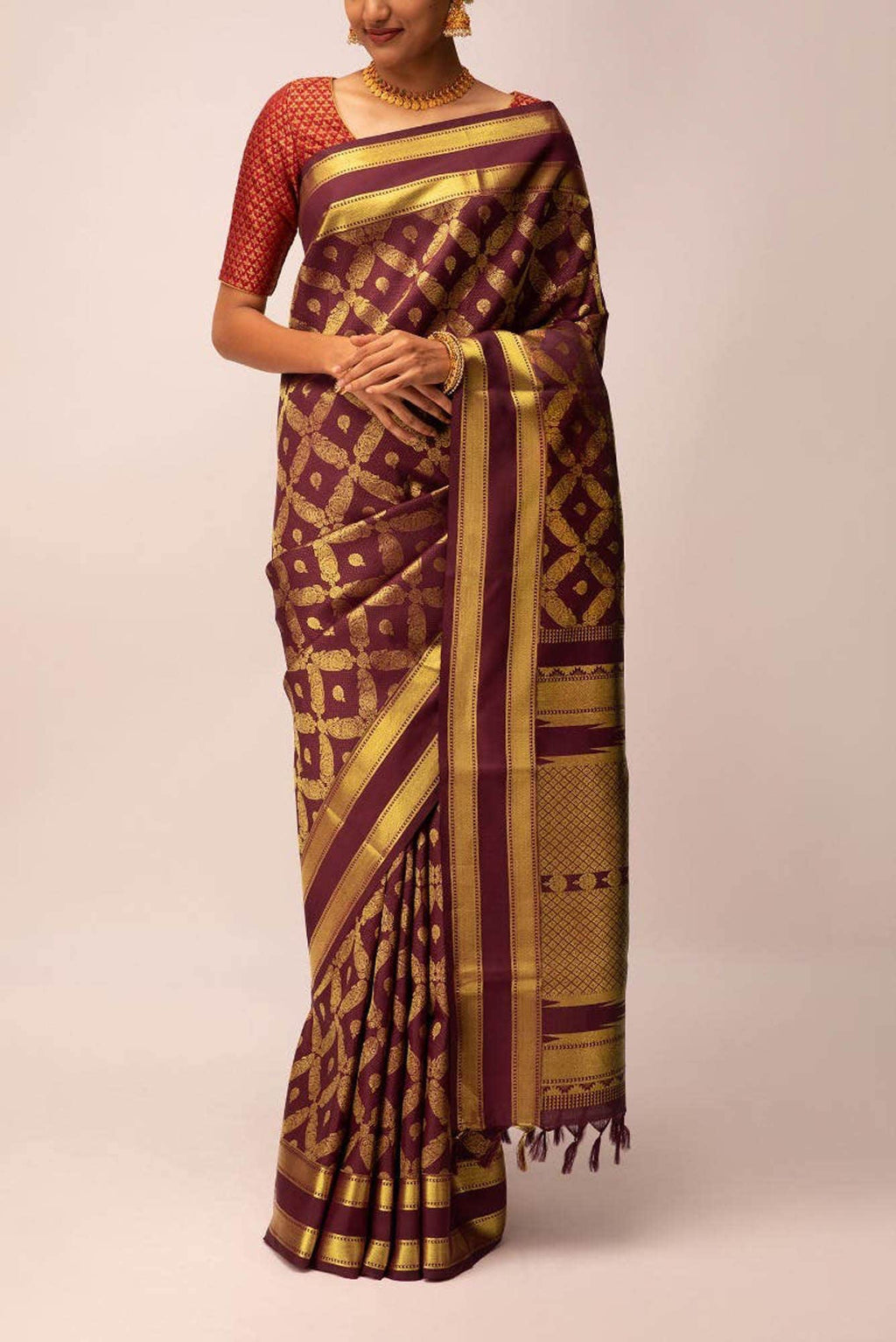 Shobita - Araku Red Kanchipuram Silk Saree