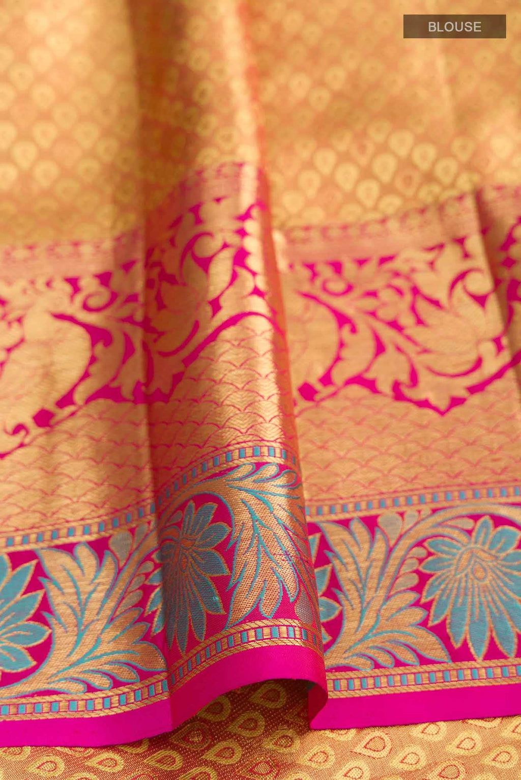 Gold Kanchipuram Tissue Silk Saree