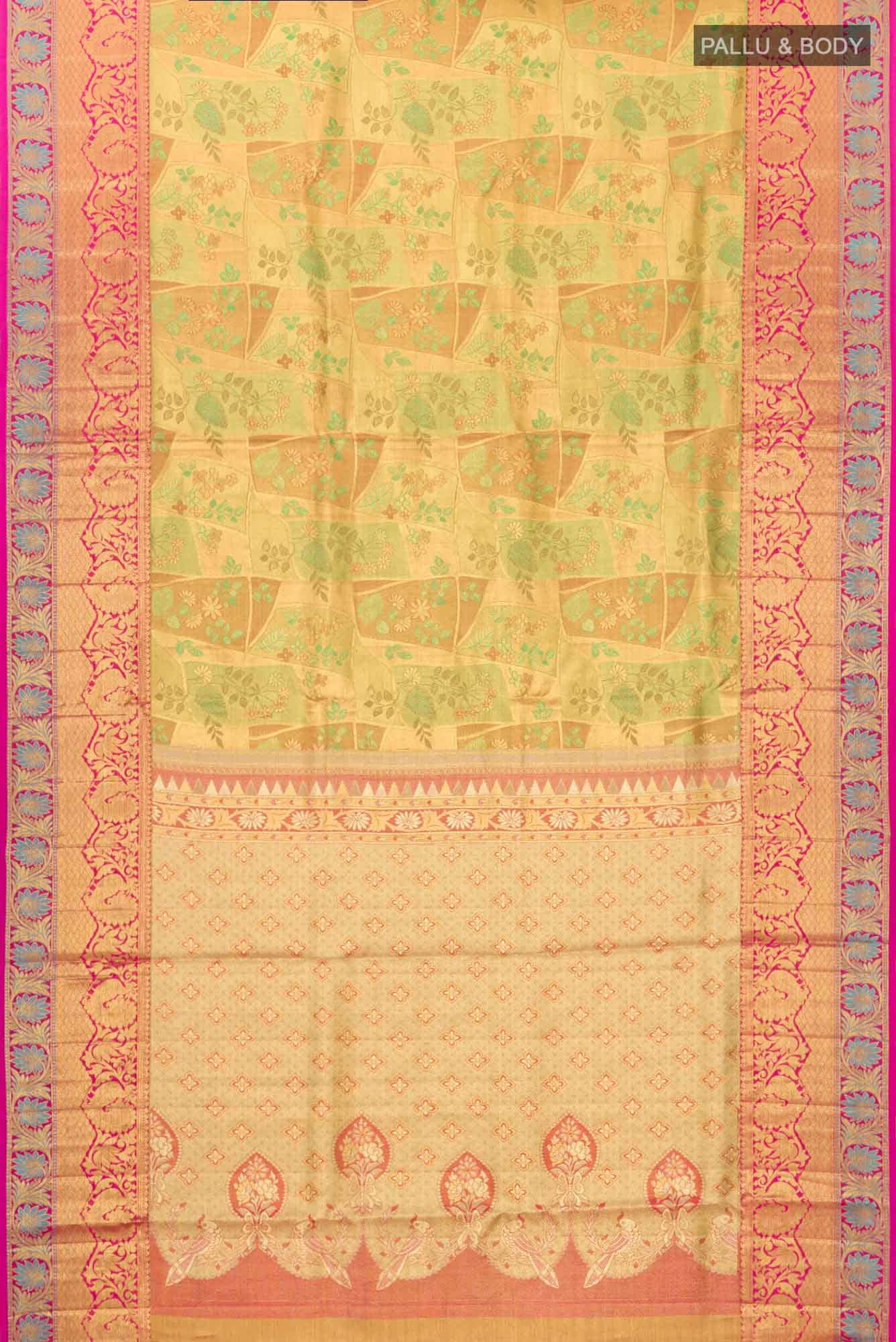 Gold Kanchipuram Tissue Silk Saree