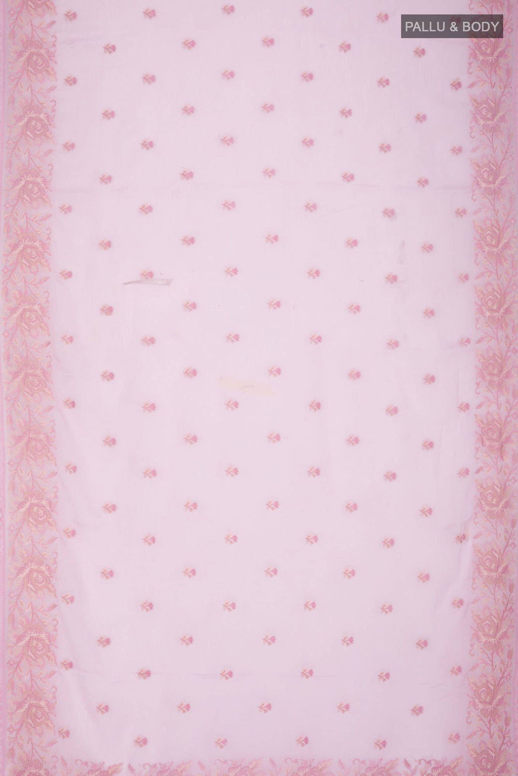 Pink Blended Chiffon Saree