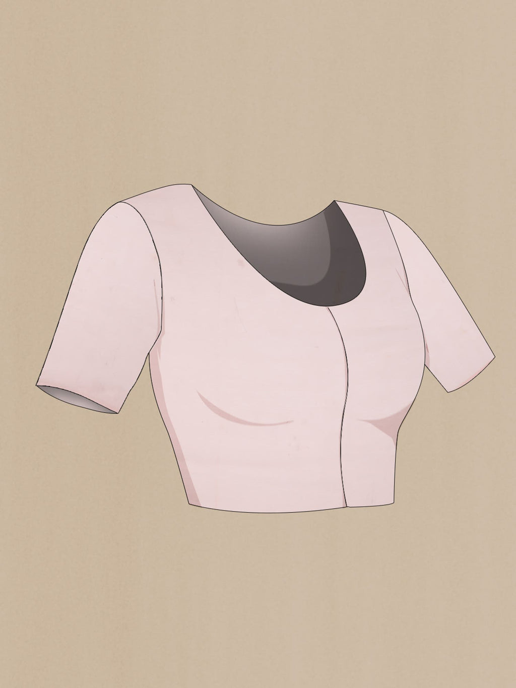 Peach Blended Chiffon Saree