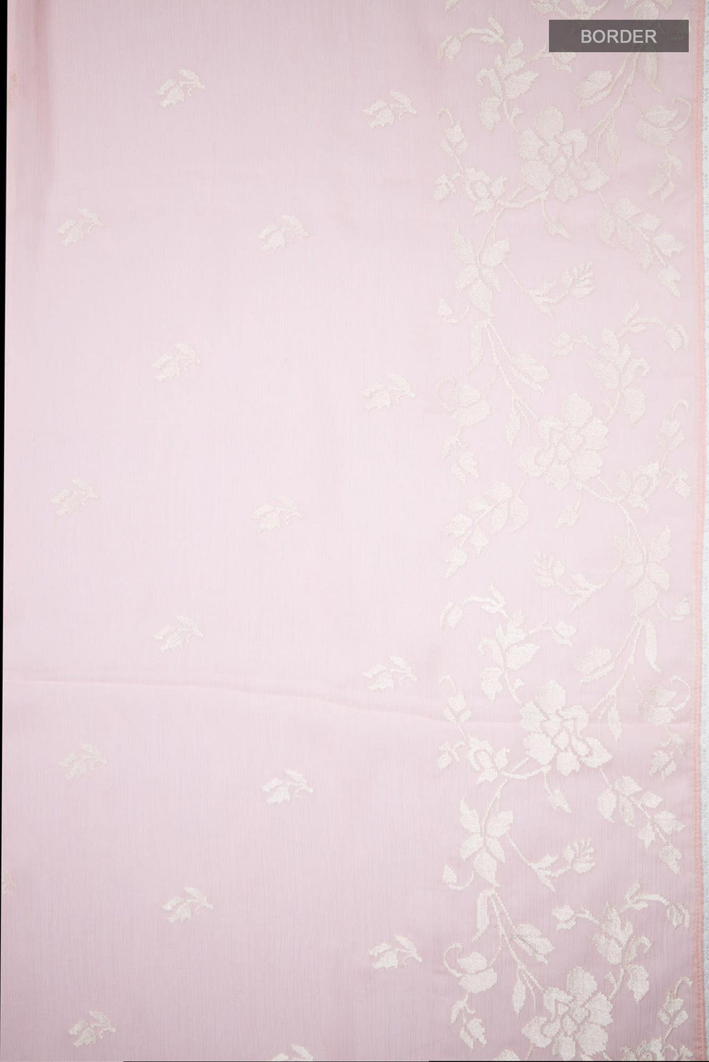 Peach Blended Chiffon Saree