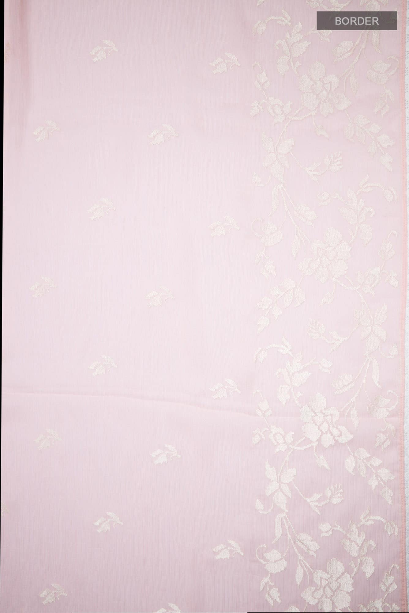 Peach Blended Chiffon Saree