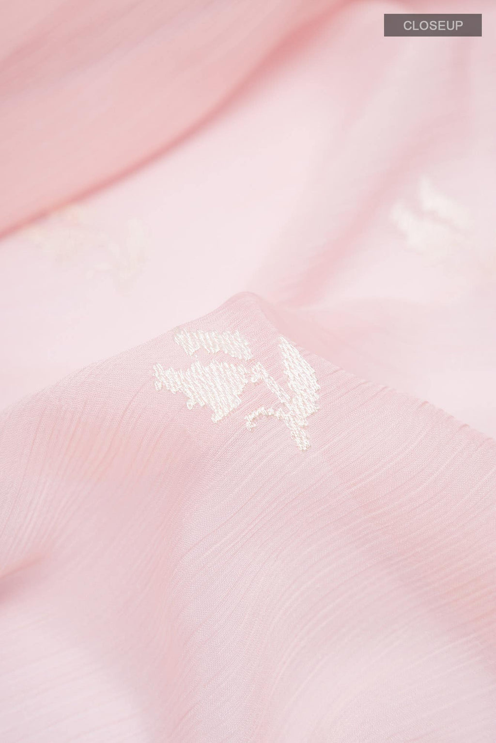 Peach Blended Chiffon Saree