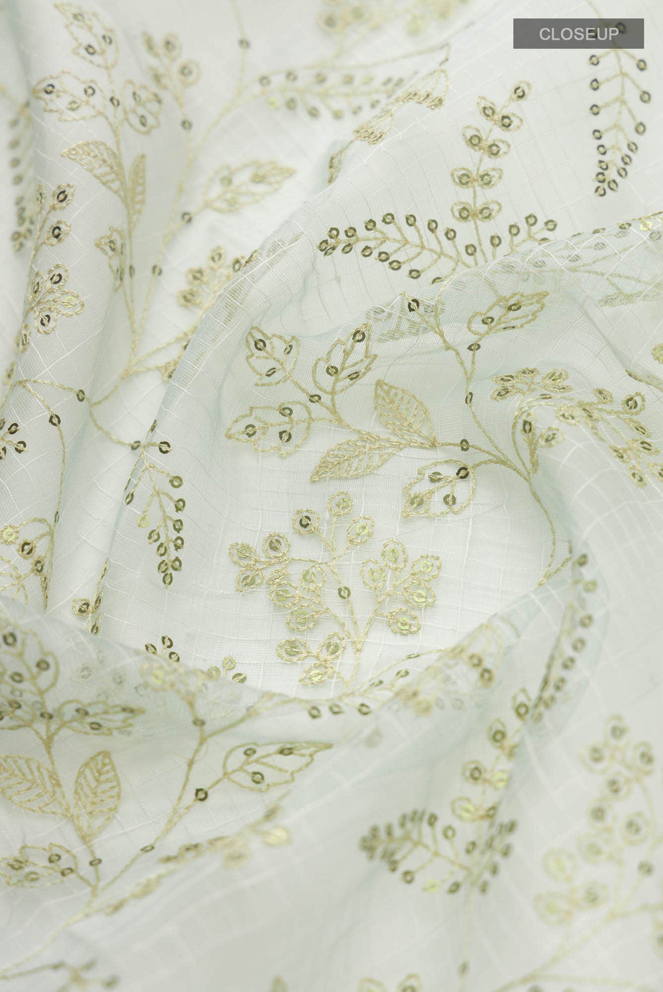 Grey Pure Organza Silk Saree