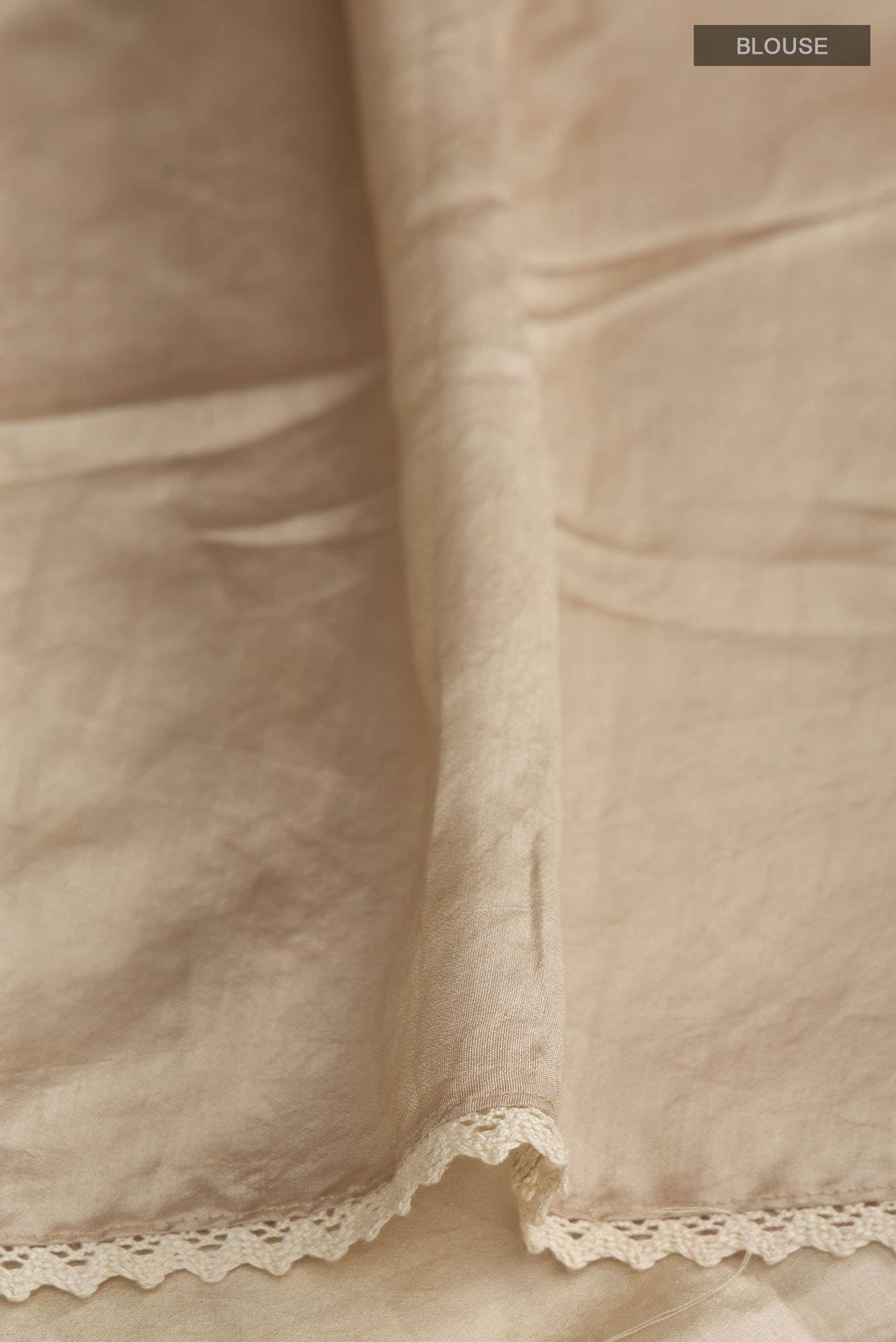 Beige Pure Organza Silk Saree