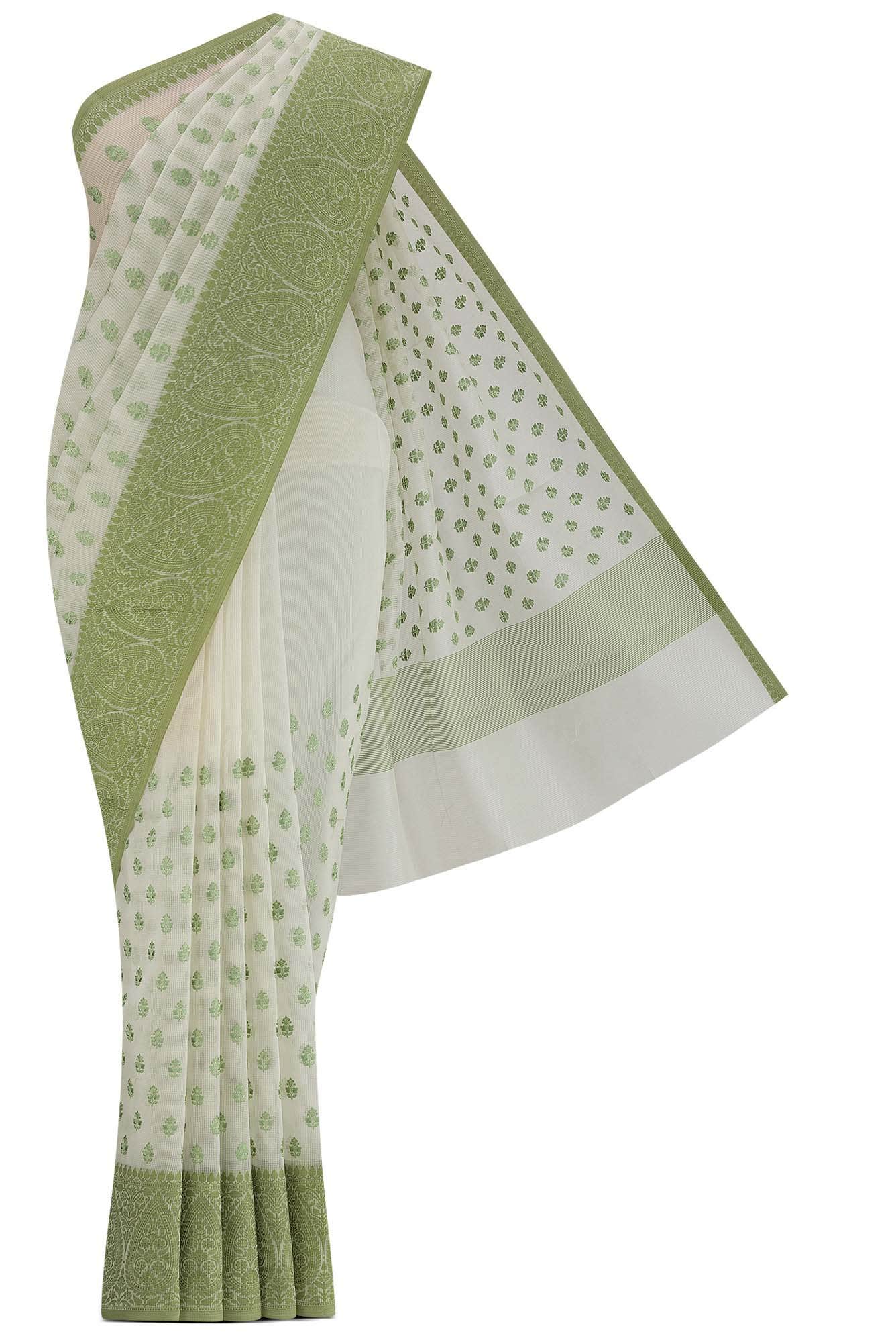Cream Kota Cotton Saree