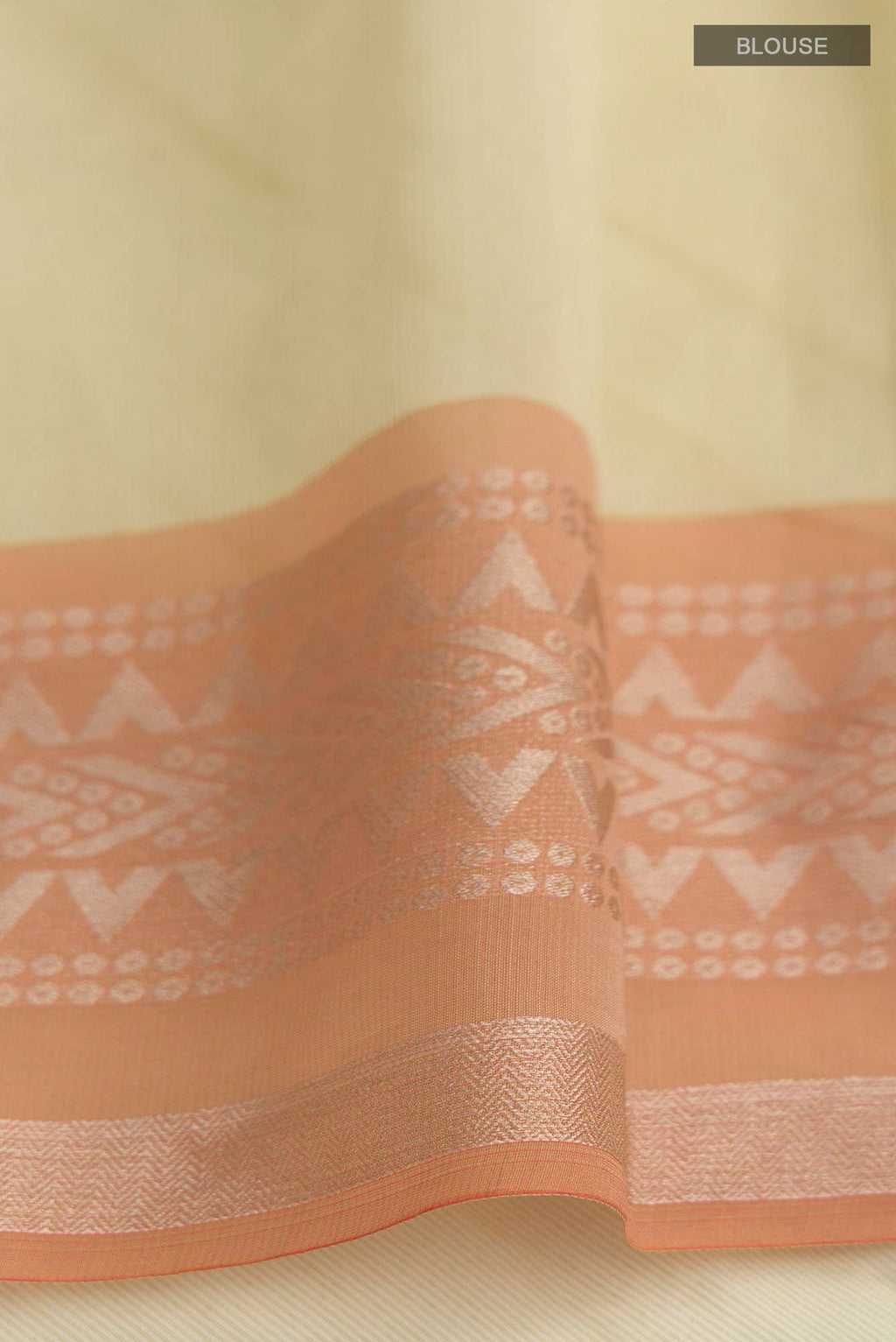 Cream Kora Cotton Saree