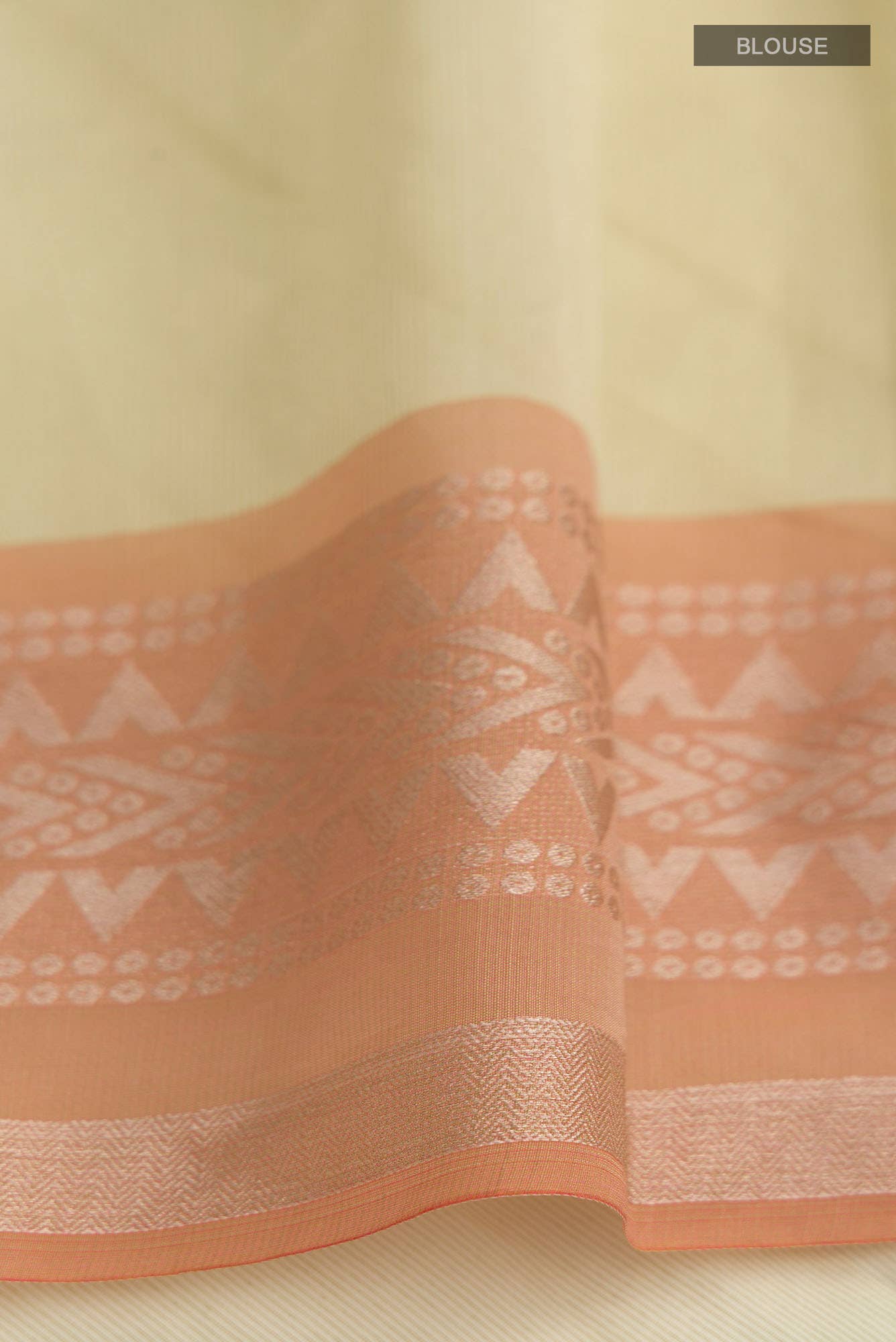 Cream Kora Cotton Saree