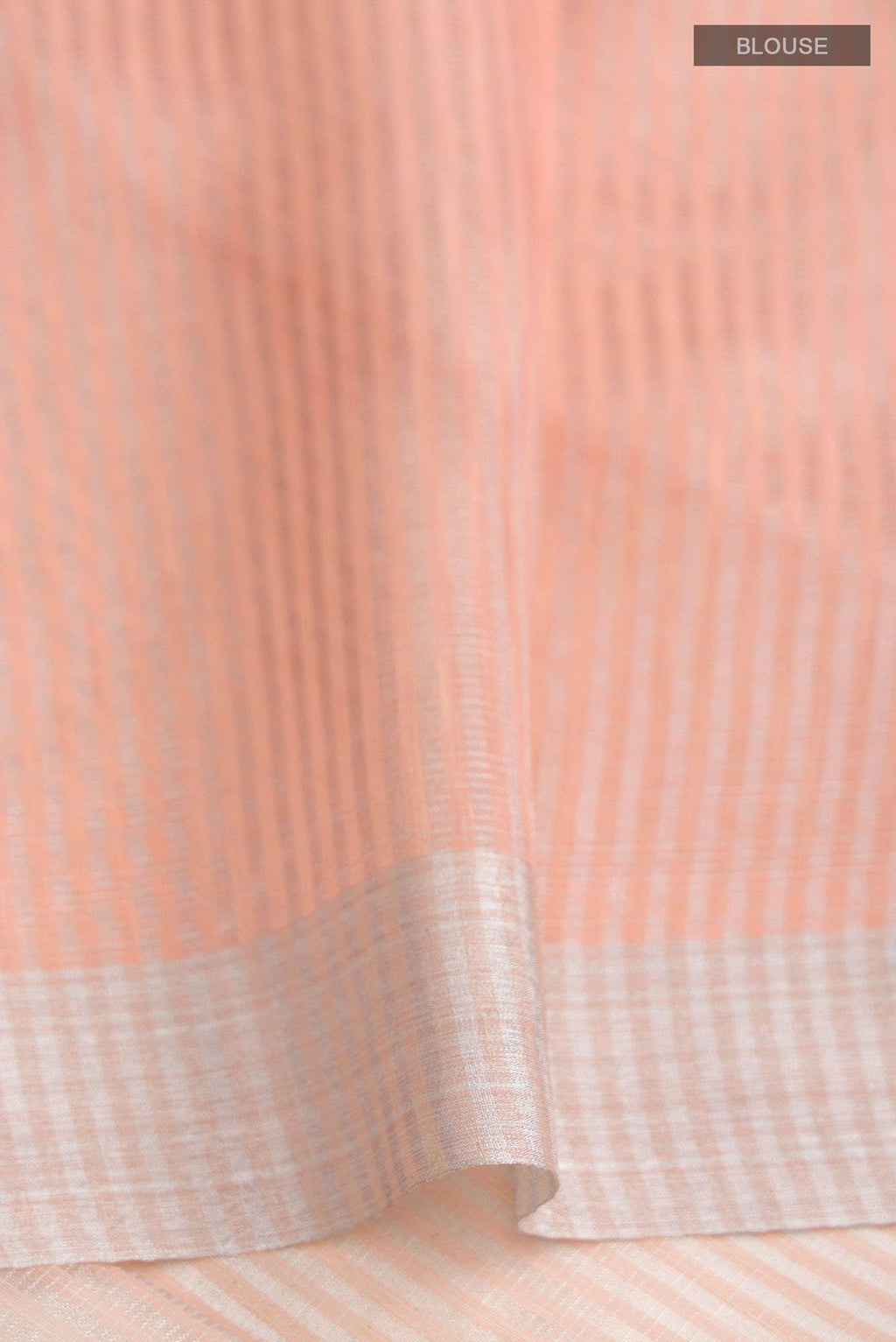 Peach Linen Saree