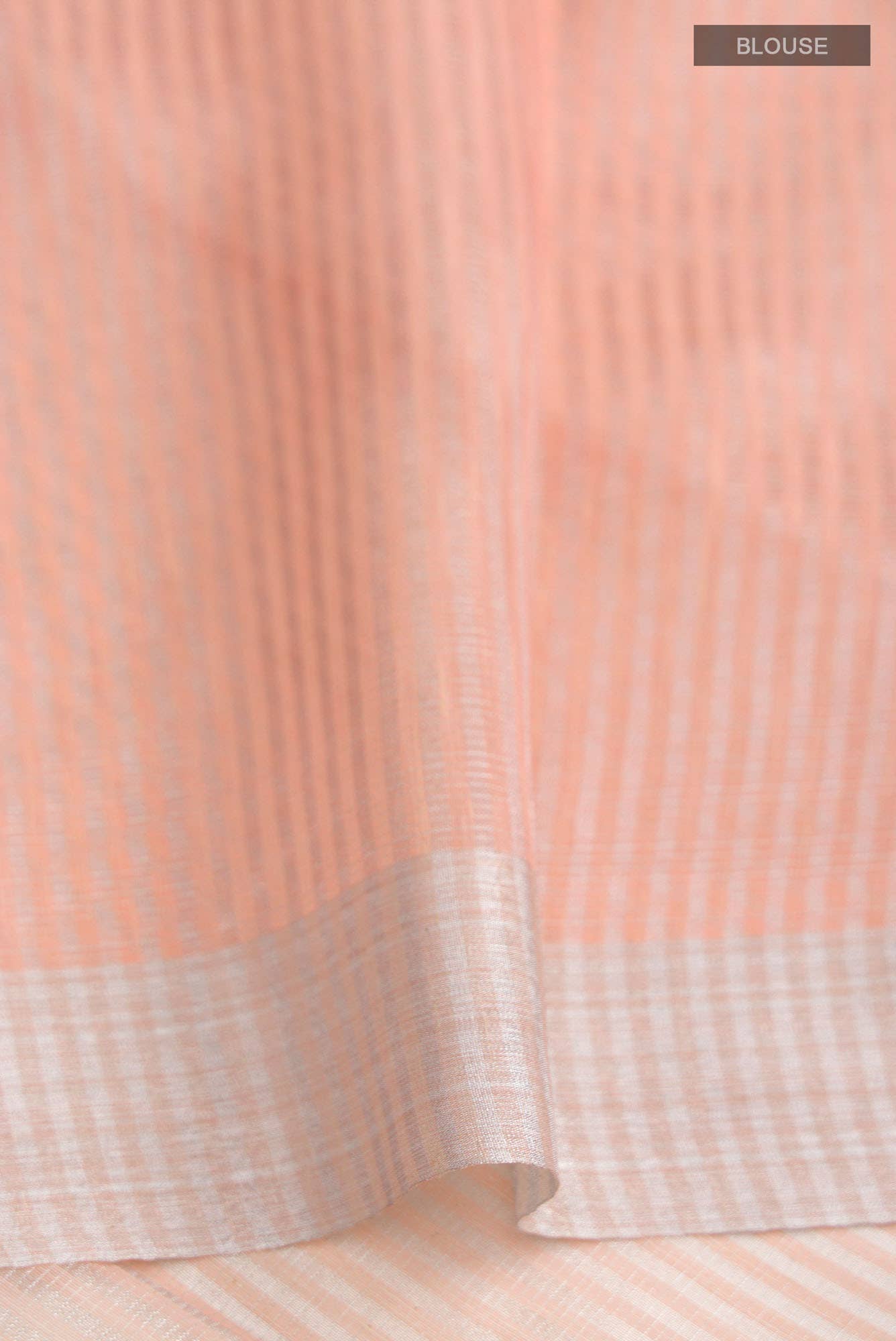 Peach Linen Saree