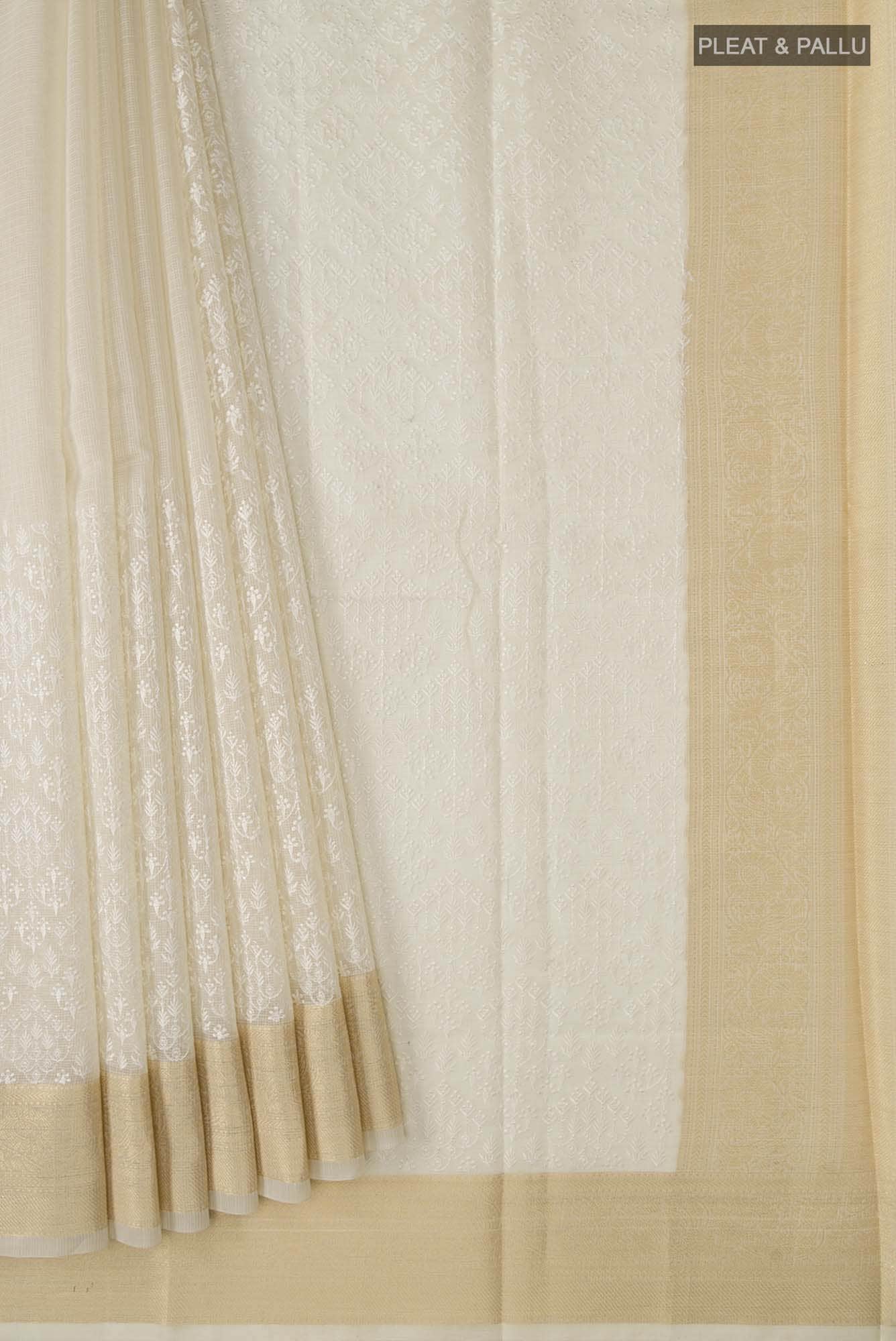 Cream Kota Cotton Saree