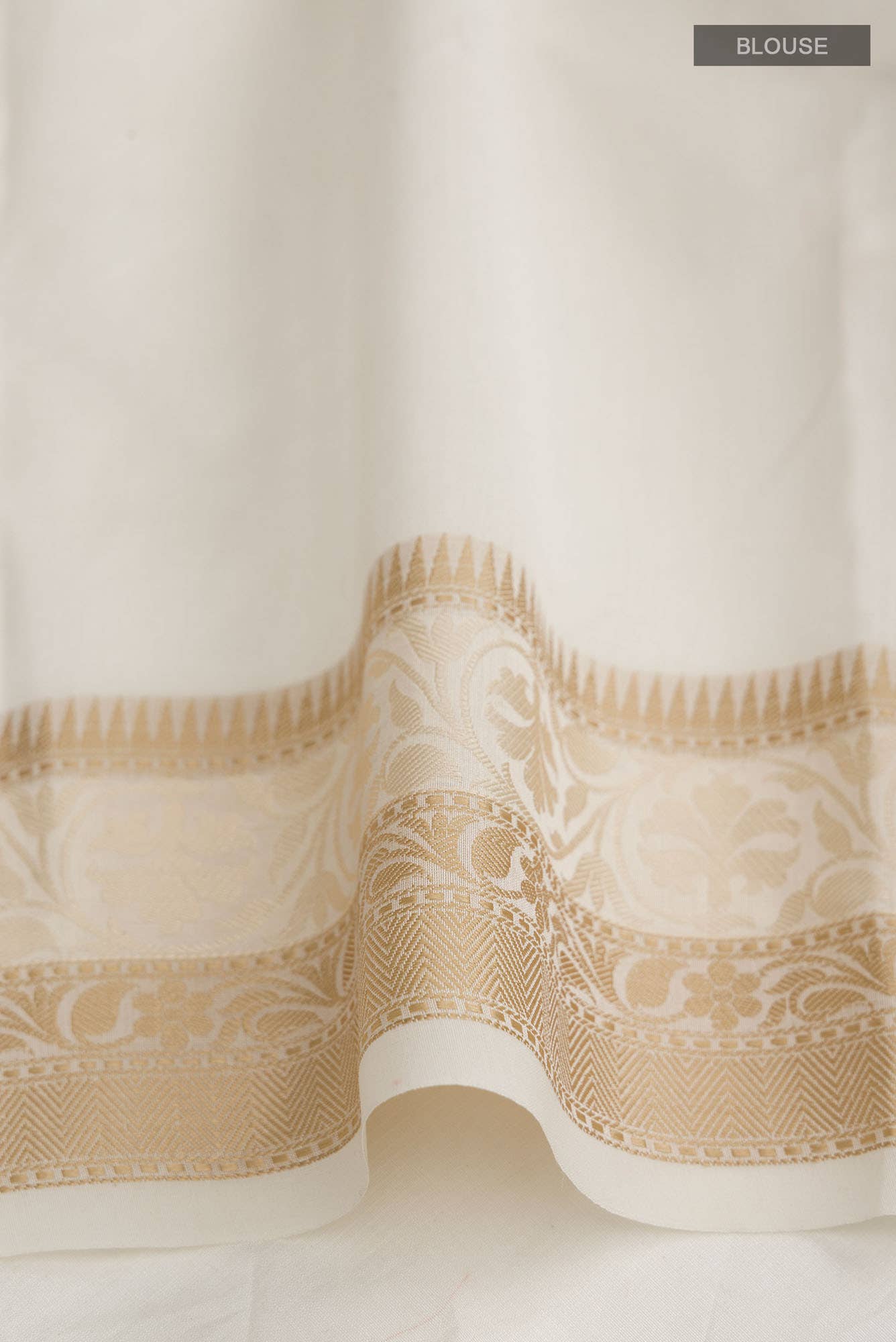 Cream Kota Cotton Saree