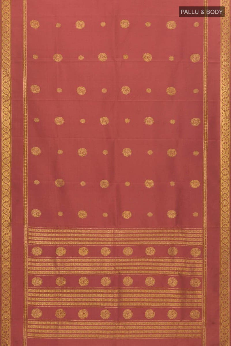 Raj-Pakshi - Wine Kanchipuram Silk Saree