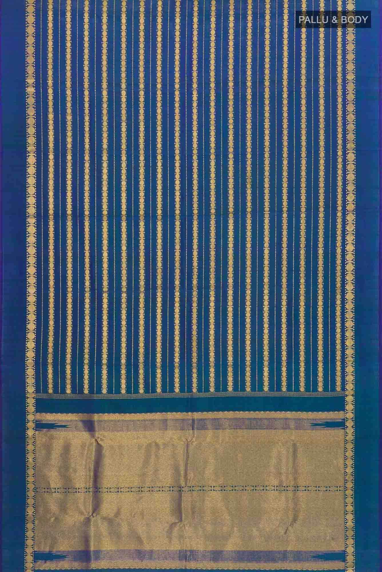 Sadhvi - M.S Blue Kanchipuram Silk Saree