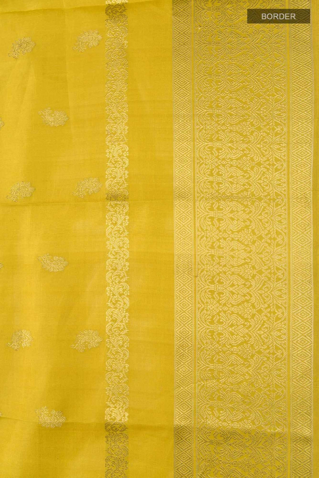 Poojita-Mustard Yellow Kanchipuram Silk Saree