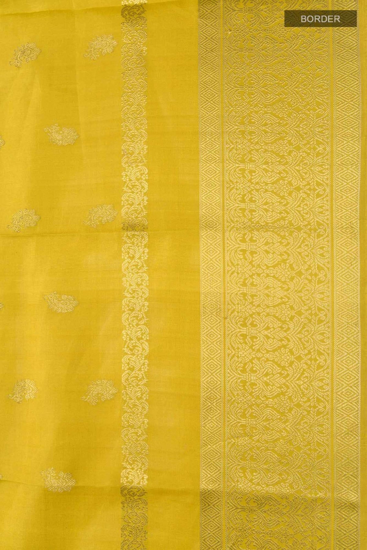Poojita-Mustard Yellow Kanchipuram Silk Saree