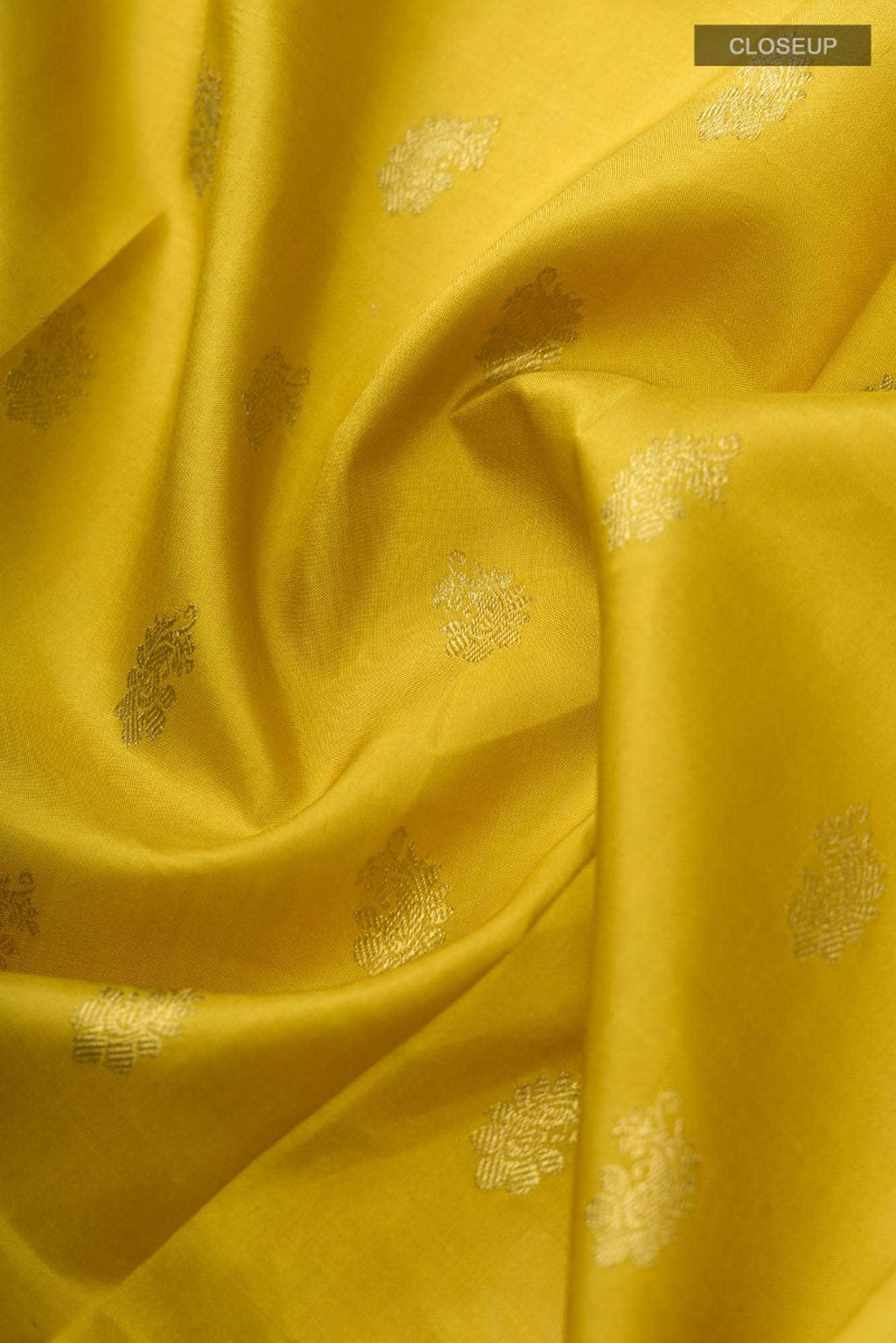 Poojita-Mustard Yellow Kanchipuram Silk Saree