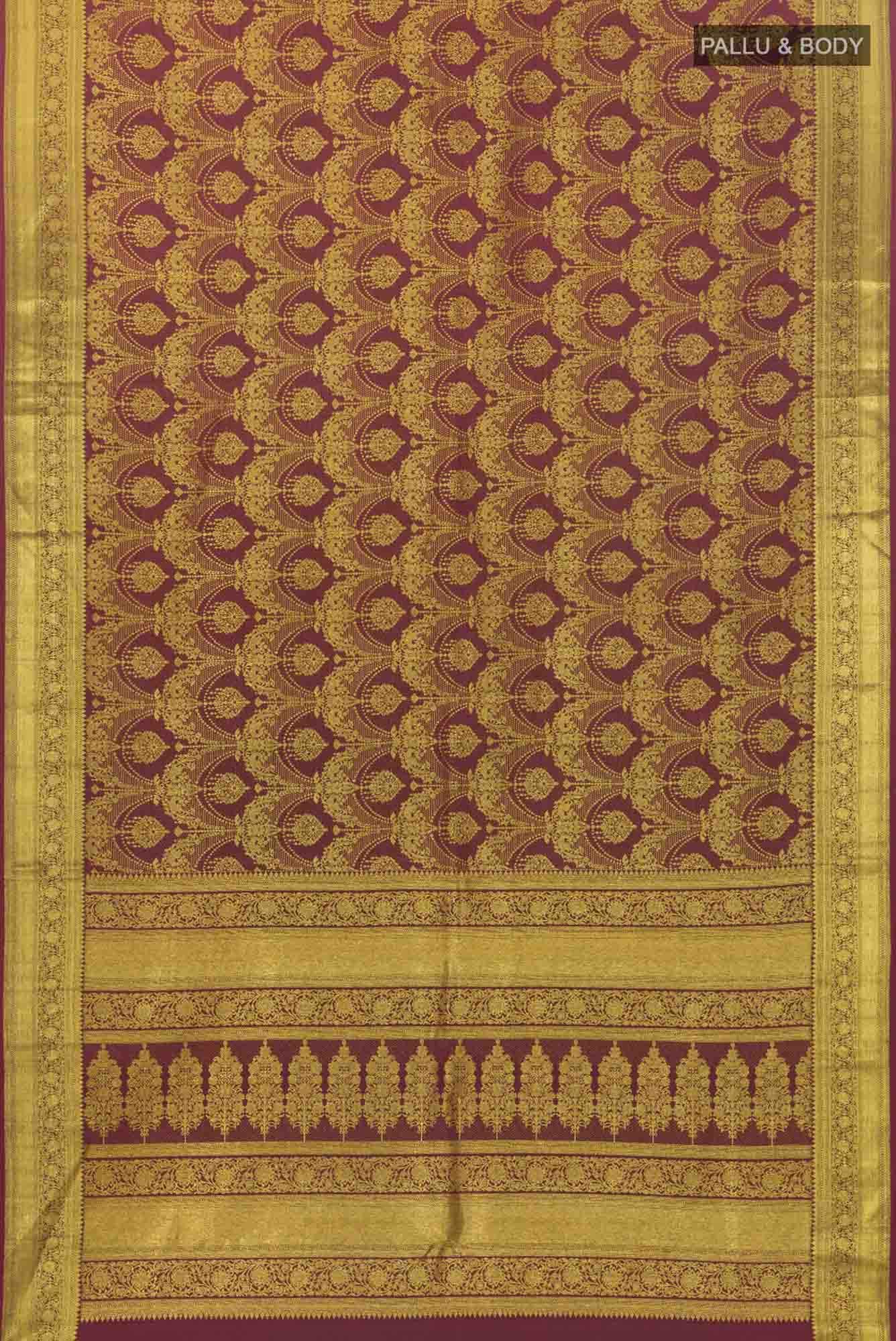 Rani-Haar-Maroon Kanchipuram Silk Saree