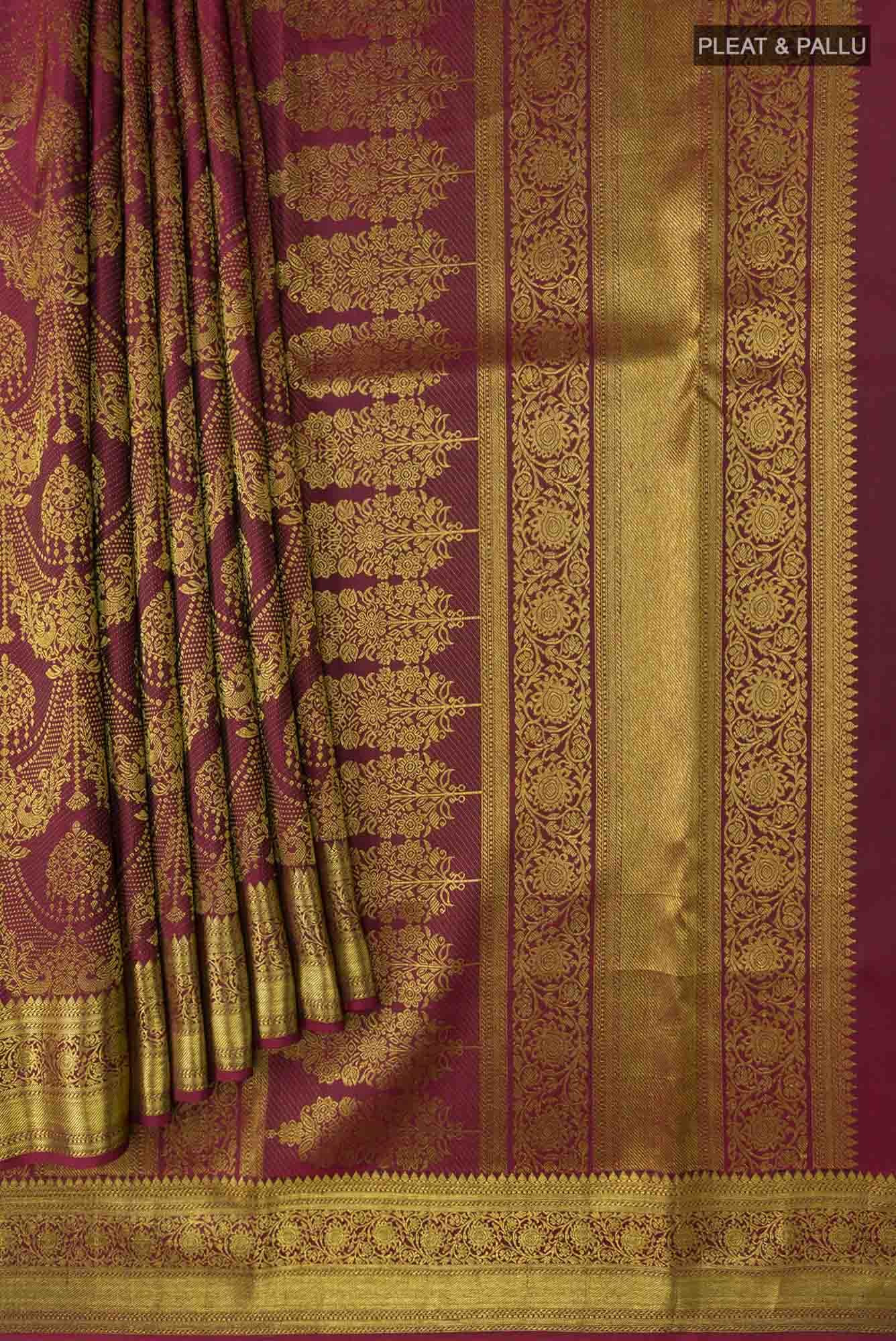 Rani-Haar-Maroon Kanchipuram Silk Saree