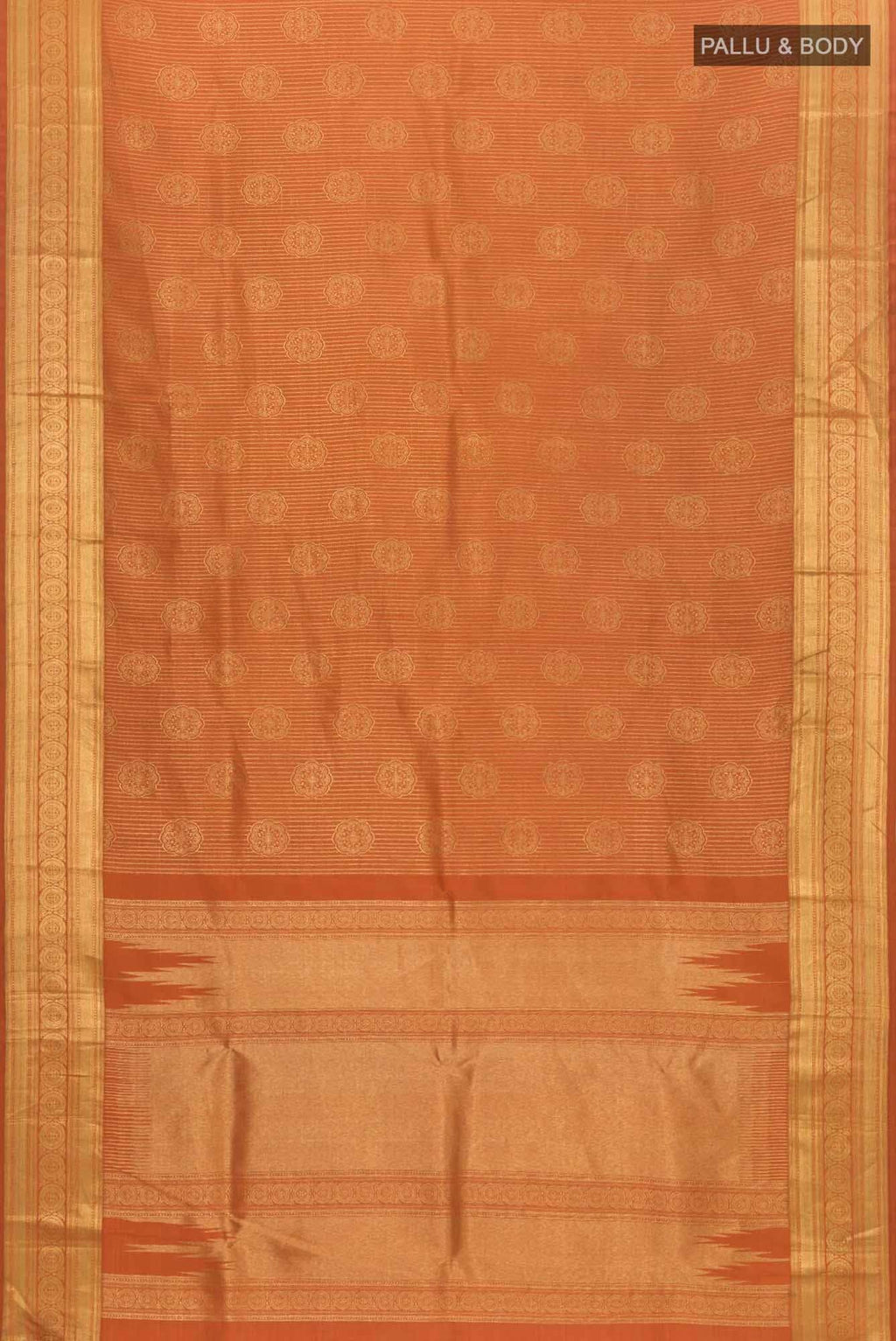 Saraswati - Rust Kanchipuram Silk Saree