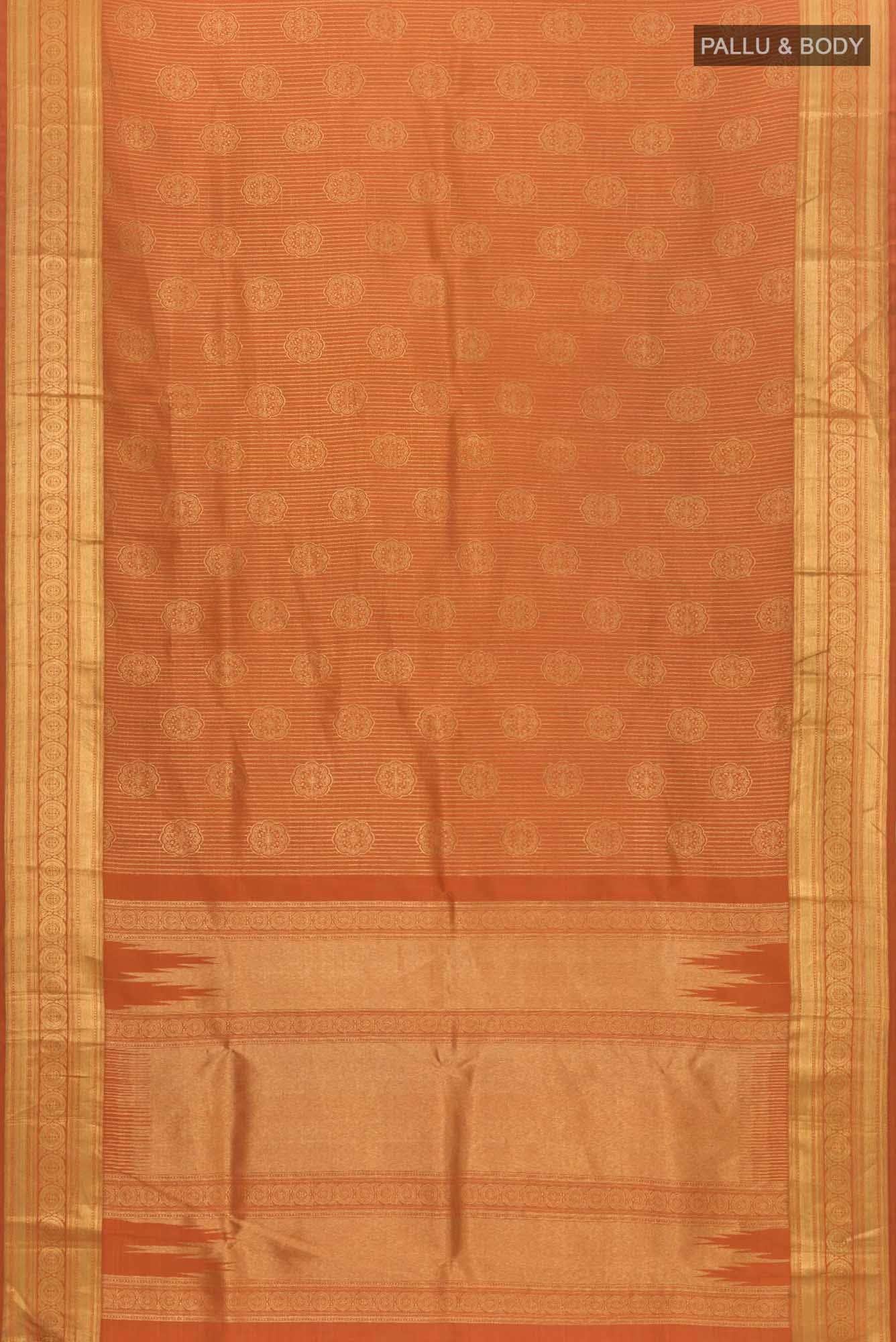 Saraswati - Rust Kanchipuram Silk Saree
