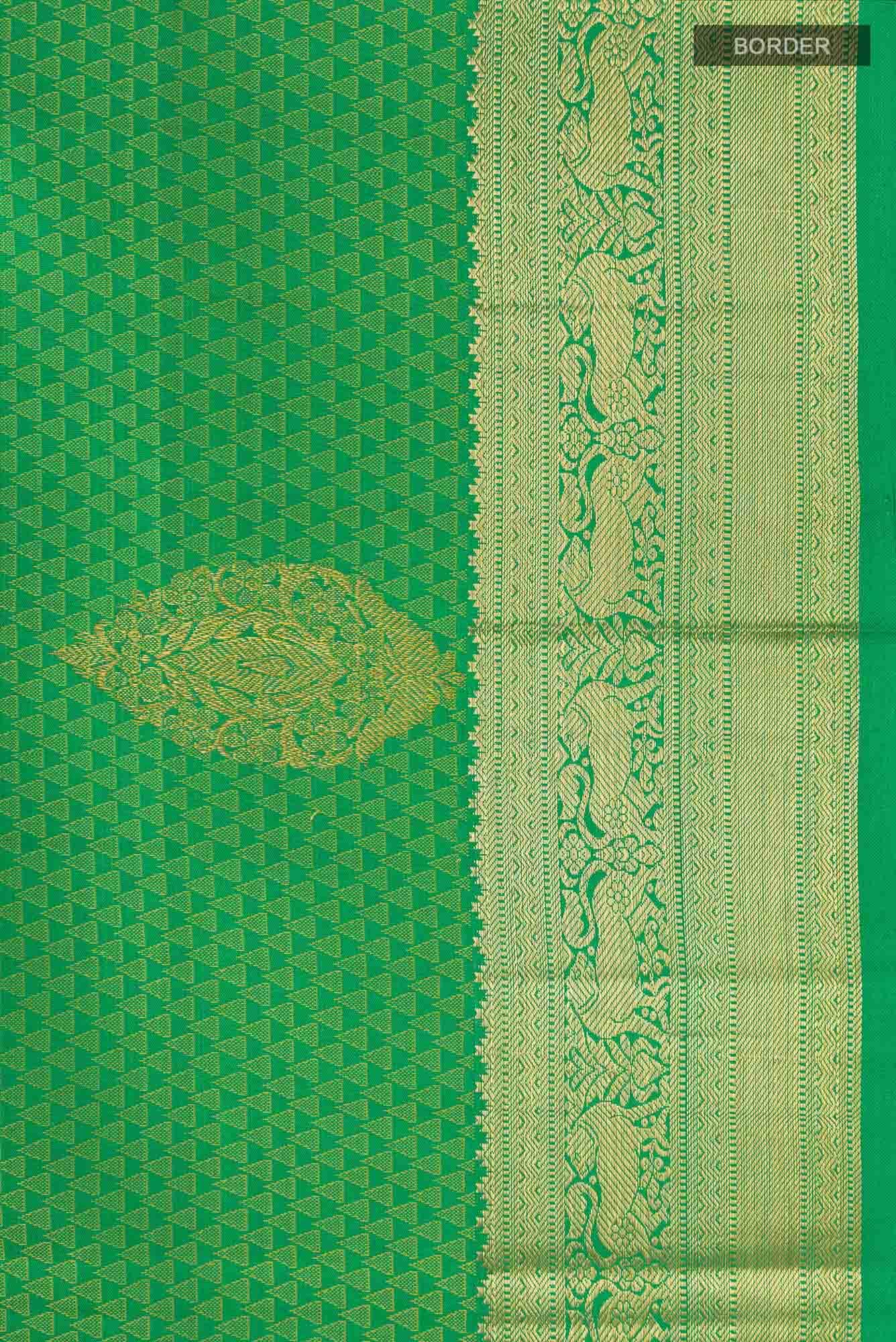 Green Dual Tone Kanchipuram Silk Saree