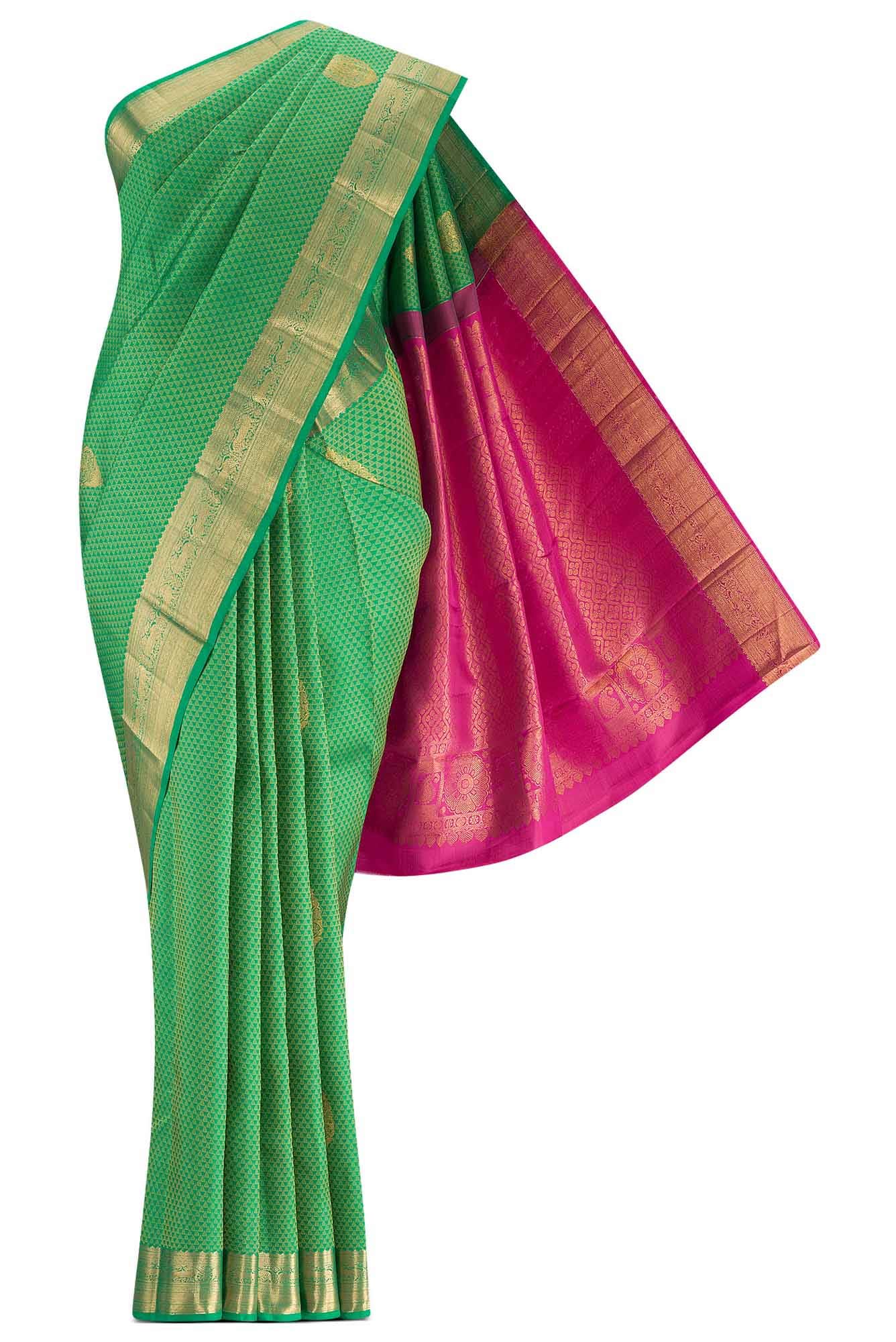 Green Dual Tone Kanchipuram Silk Saree