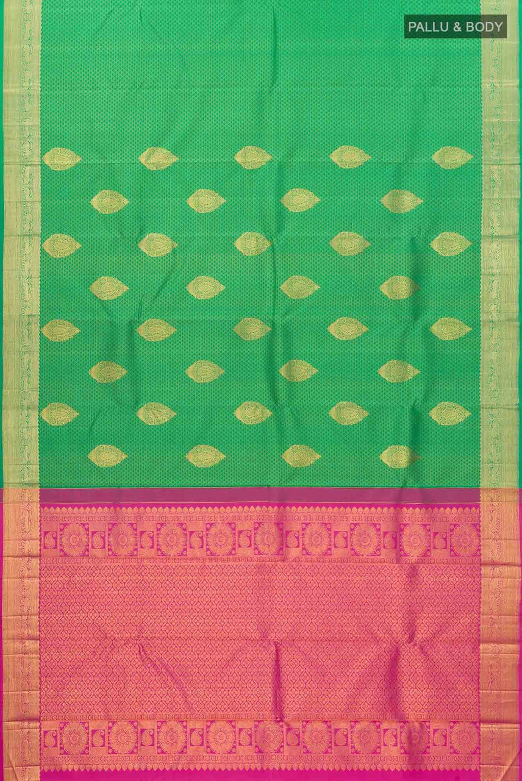Green Dual Tone Kanchipuram Silk Saree