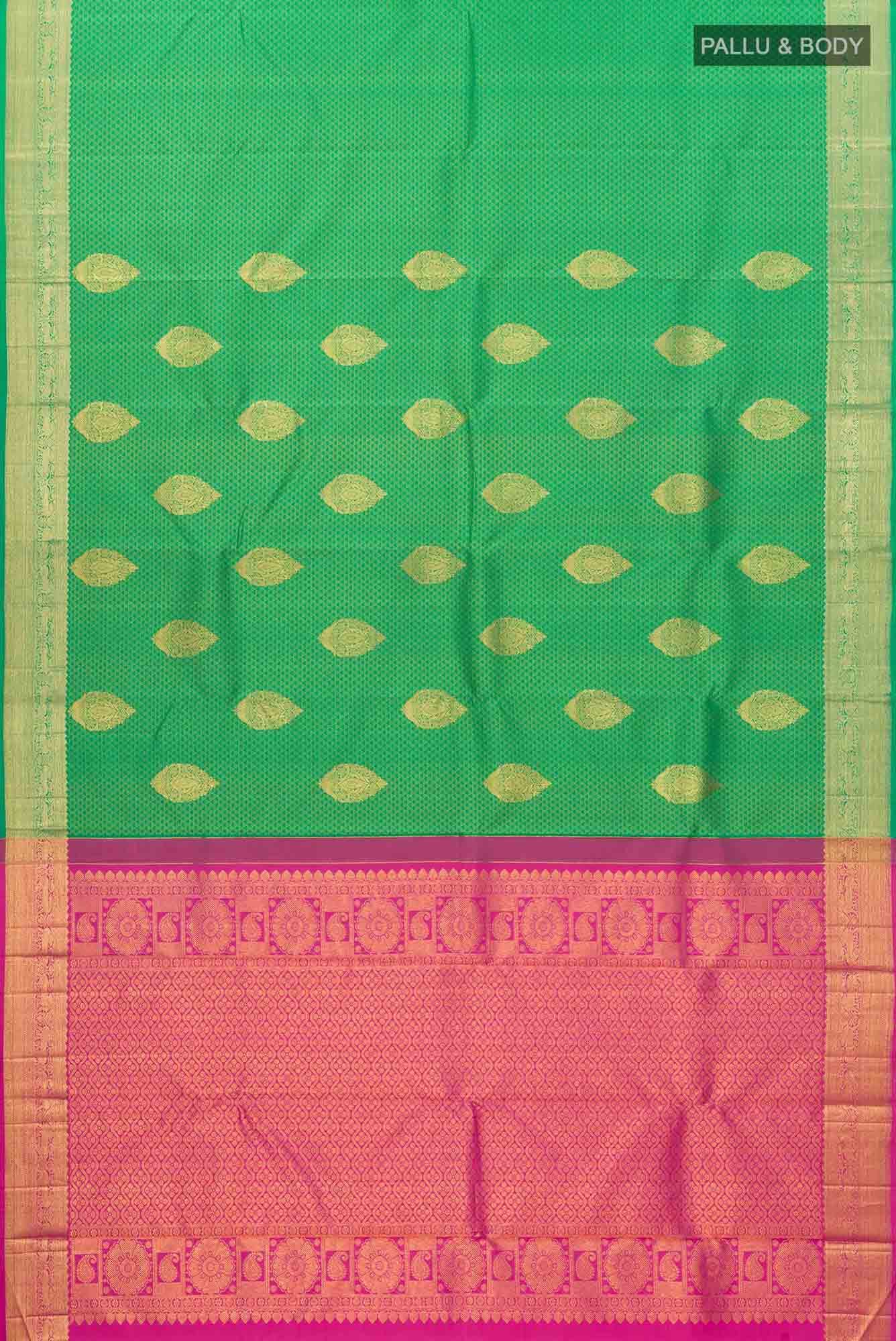 Green Dual Tone Kanchipuram Silk Saree