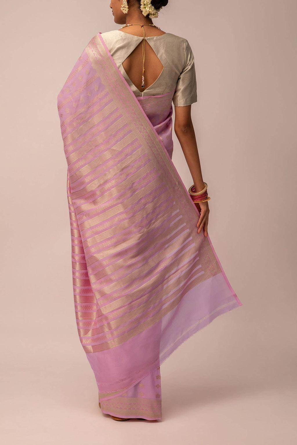 Priyadarshini-Pink Banarasi Silk Saree