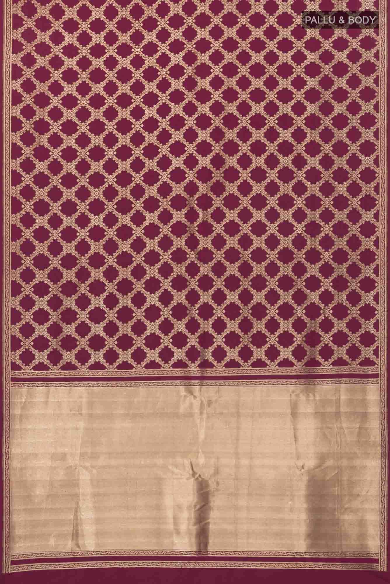 Chitrangada-Maroon Banarasi Silk Saree