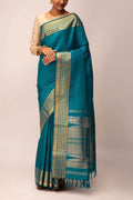 Indrani -Teal Kanchipuram Silk Saree