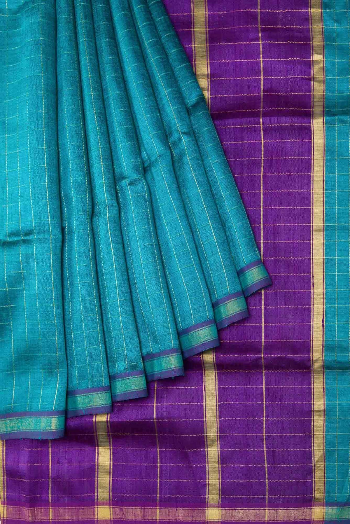 Aahana-Aqua Blue Bhagalpuri Tussar Silk Saree