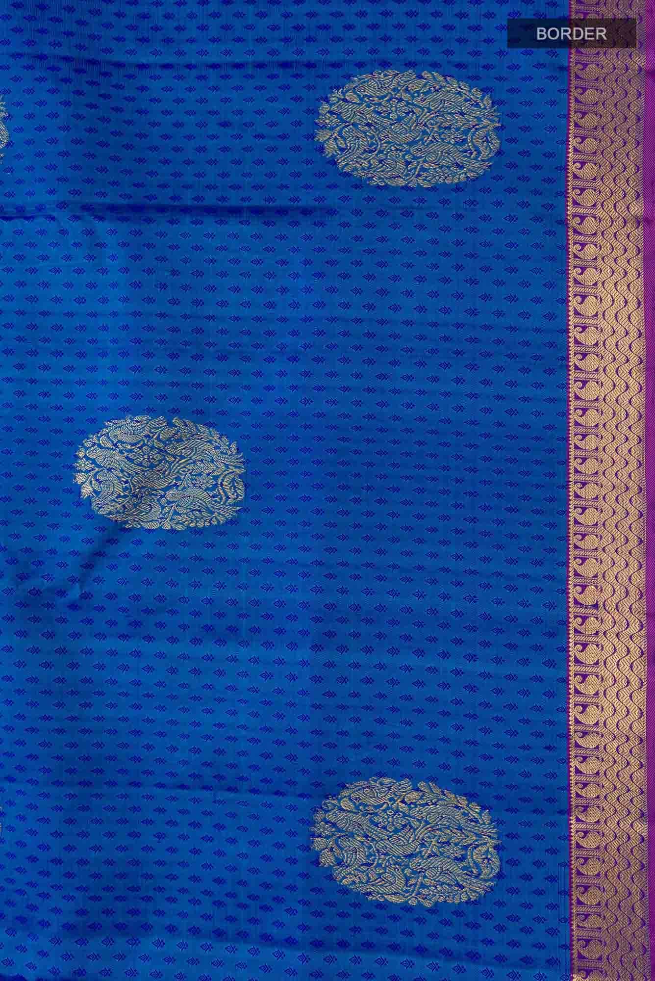 Blue Kanchipuram Silk Saree