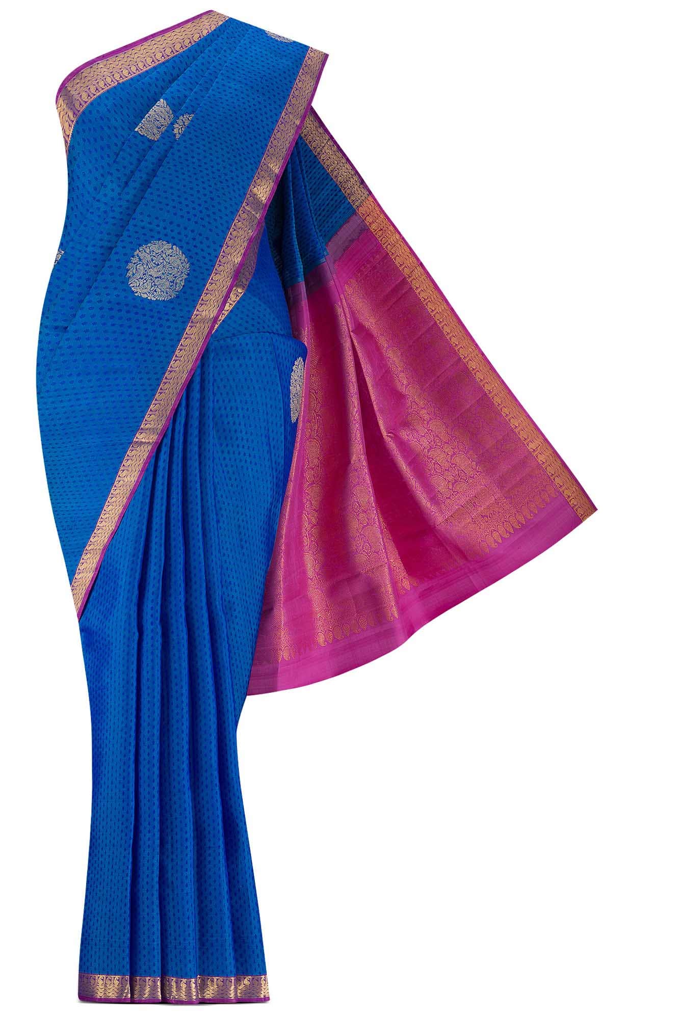 Blue Kanchipuram Silk Saree