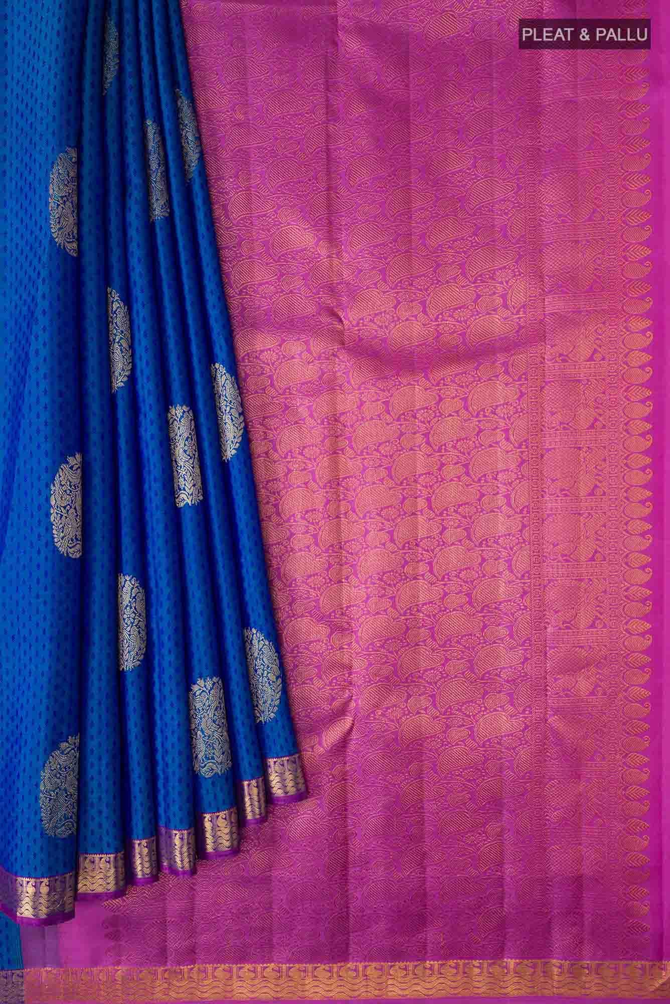 Blue Kanchipuram Silk Saree