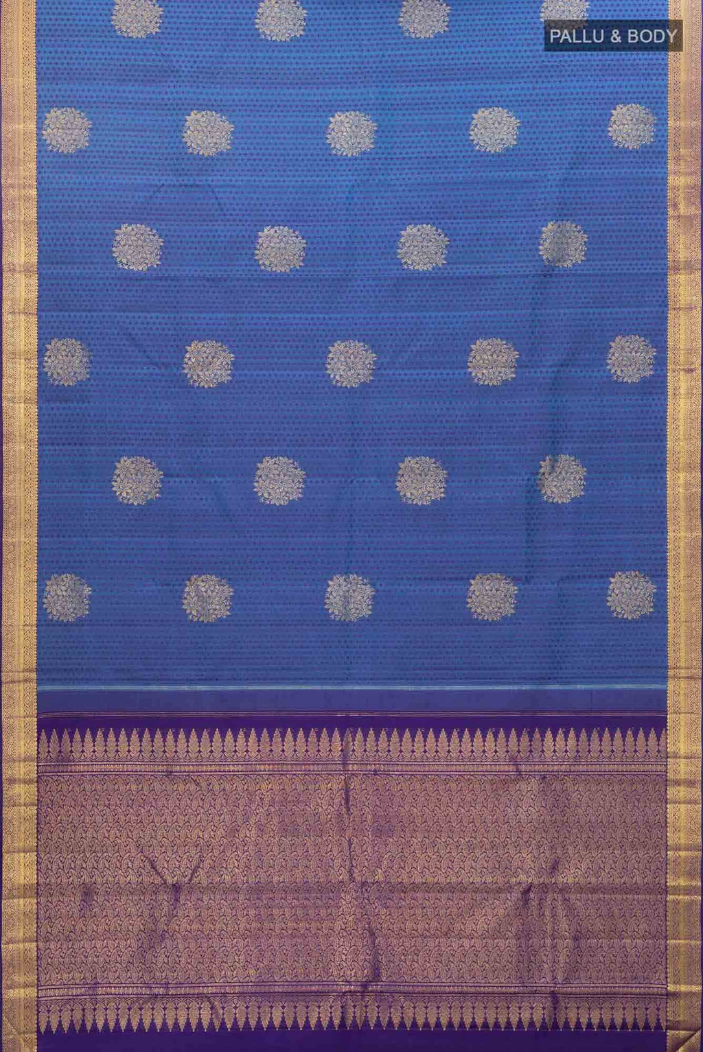 Blue Dual Tone Kanchipuram Silk Saree