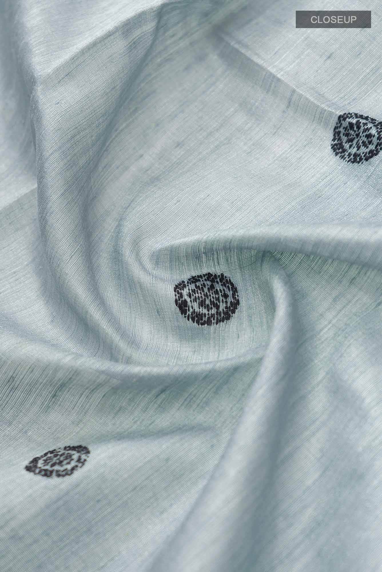 Green Jute Silk Saree