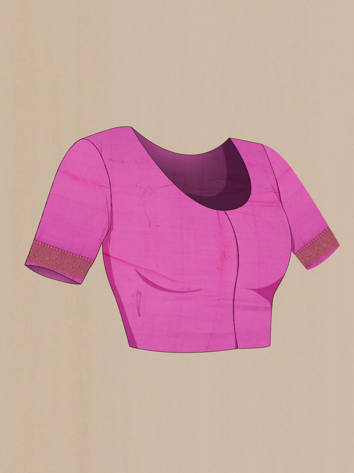 Pink Banarasi Georgette Saree