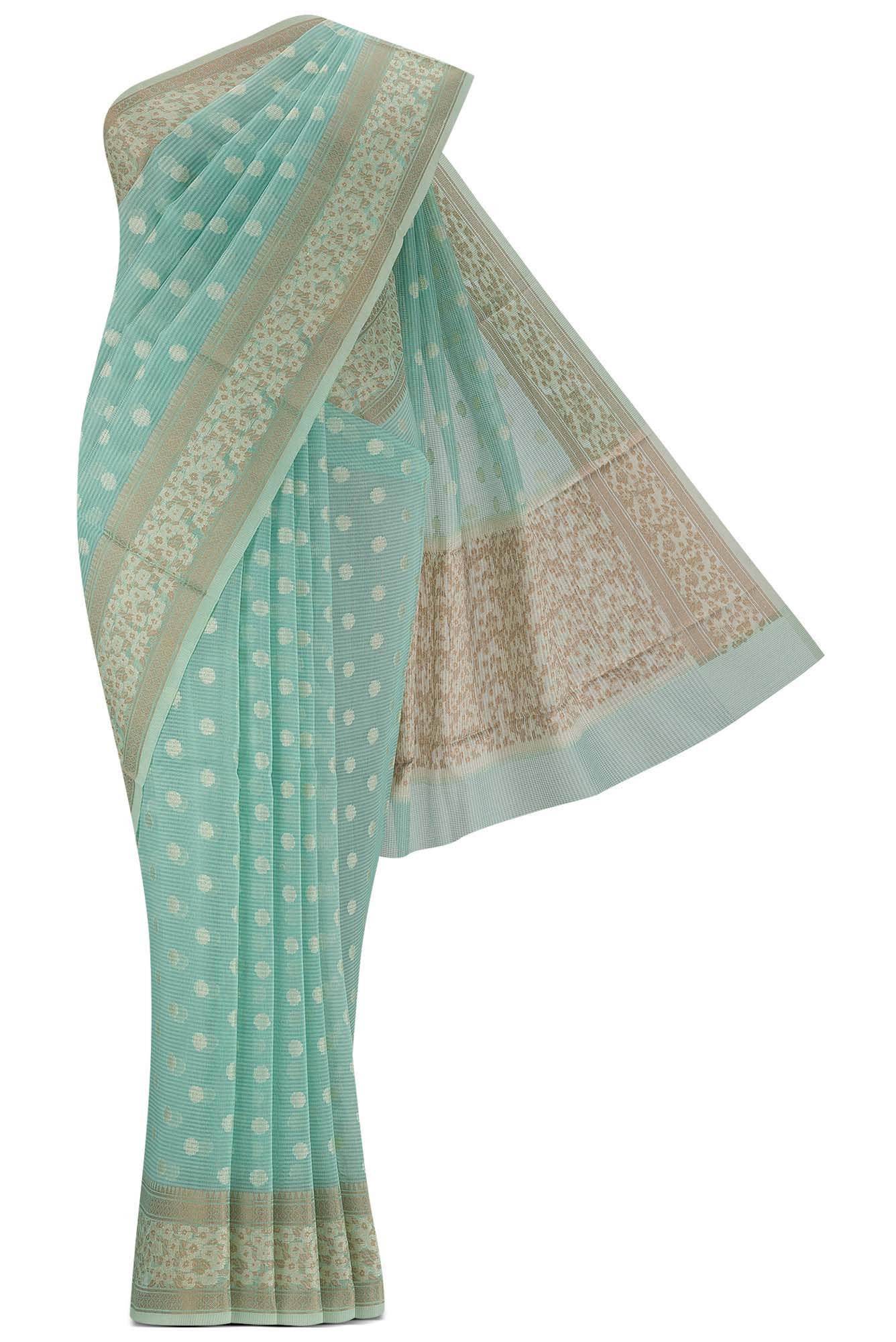 Green Kota Cotton Saree