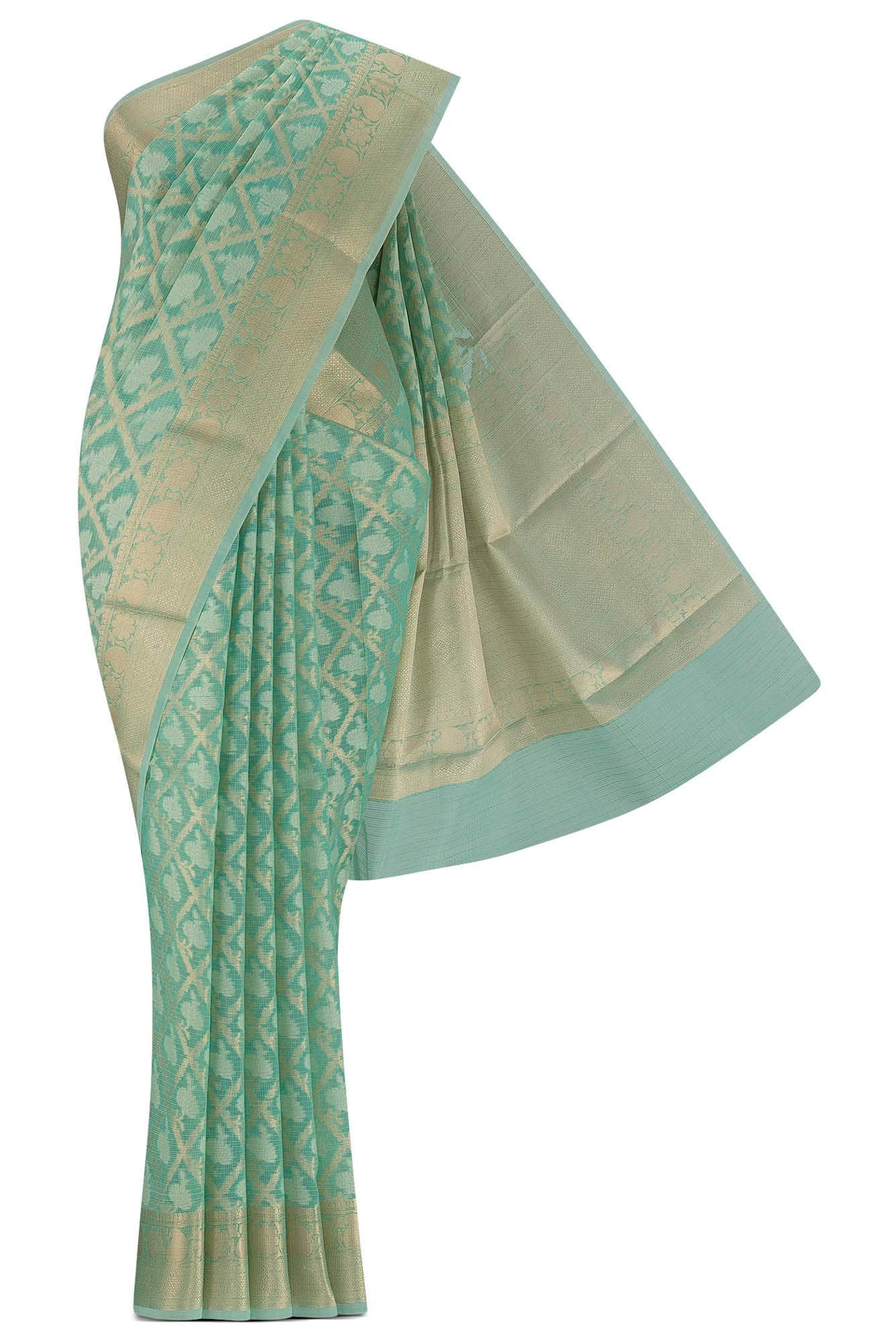 Green Kota Cotton Saree