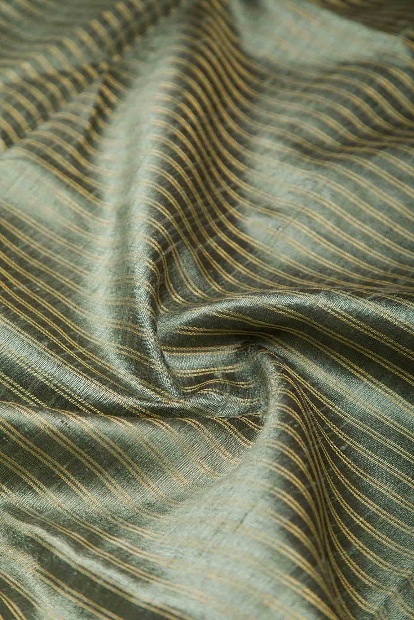 Akira- Taupe Green Bhagalpuri Tussar Silk Saree