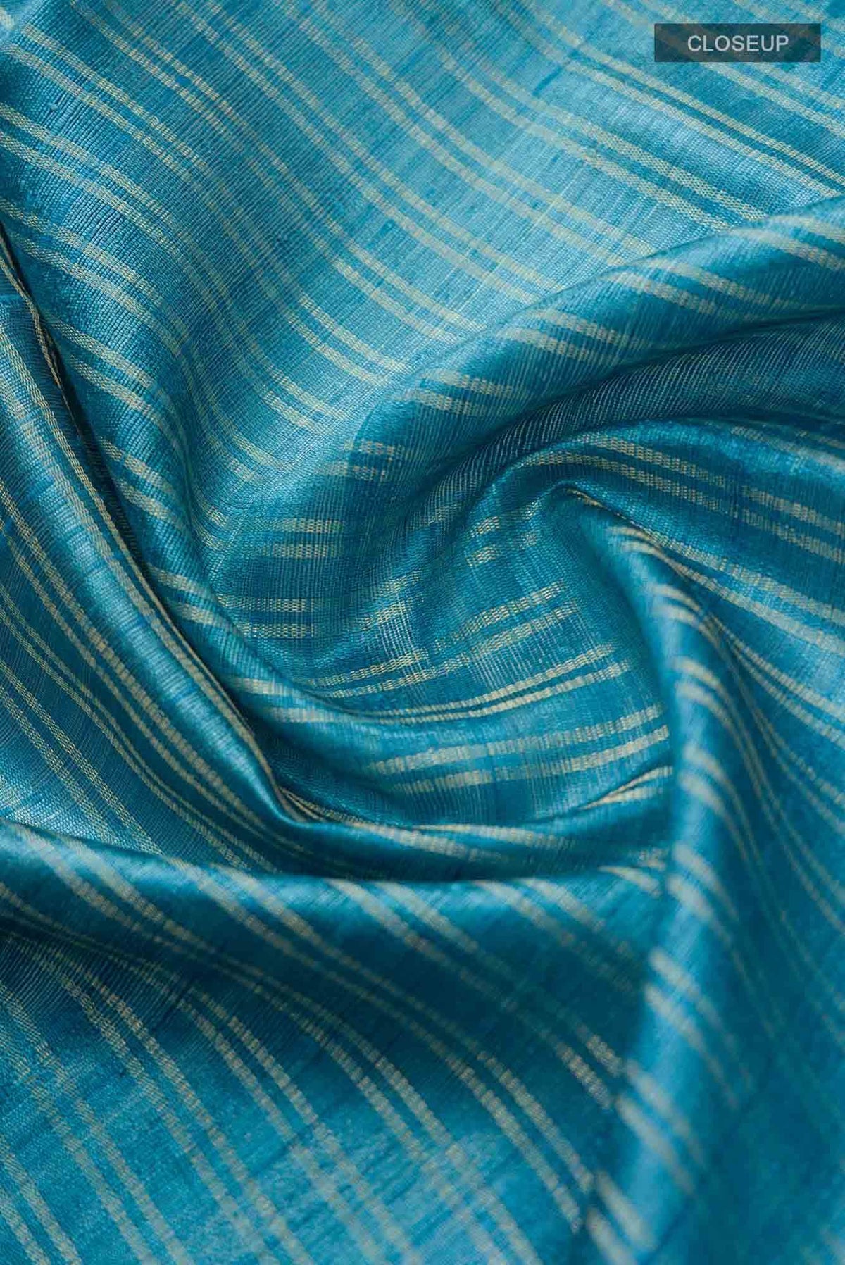 Akira-Aqua Blue Bhagalpuri Tussar Silk Saree