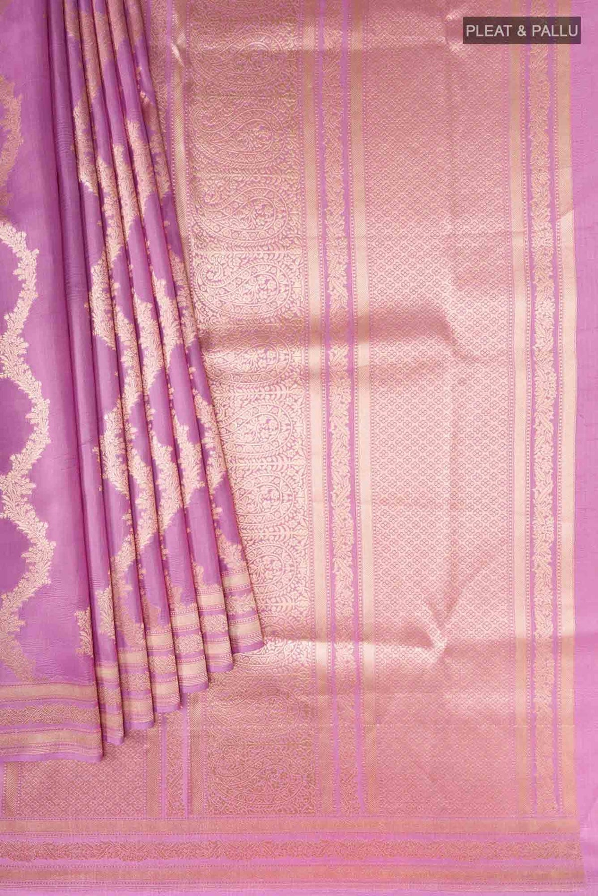 Kuntala-Pink Banarasi Silk Saree